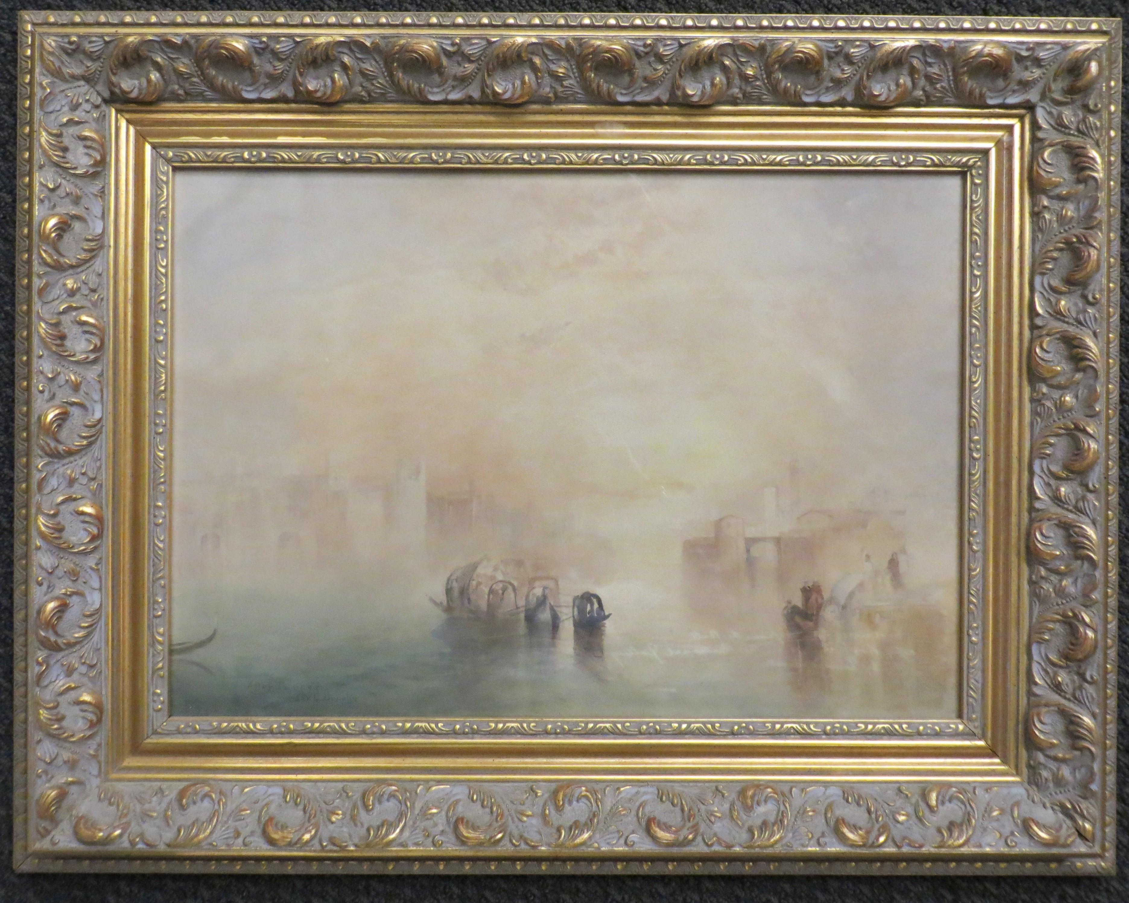After Turner Pair of Venetian Canal Scenes - Art by Unknown