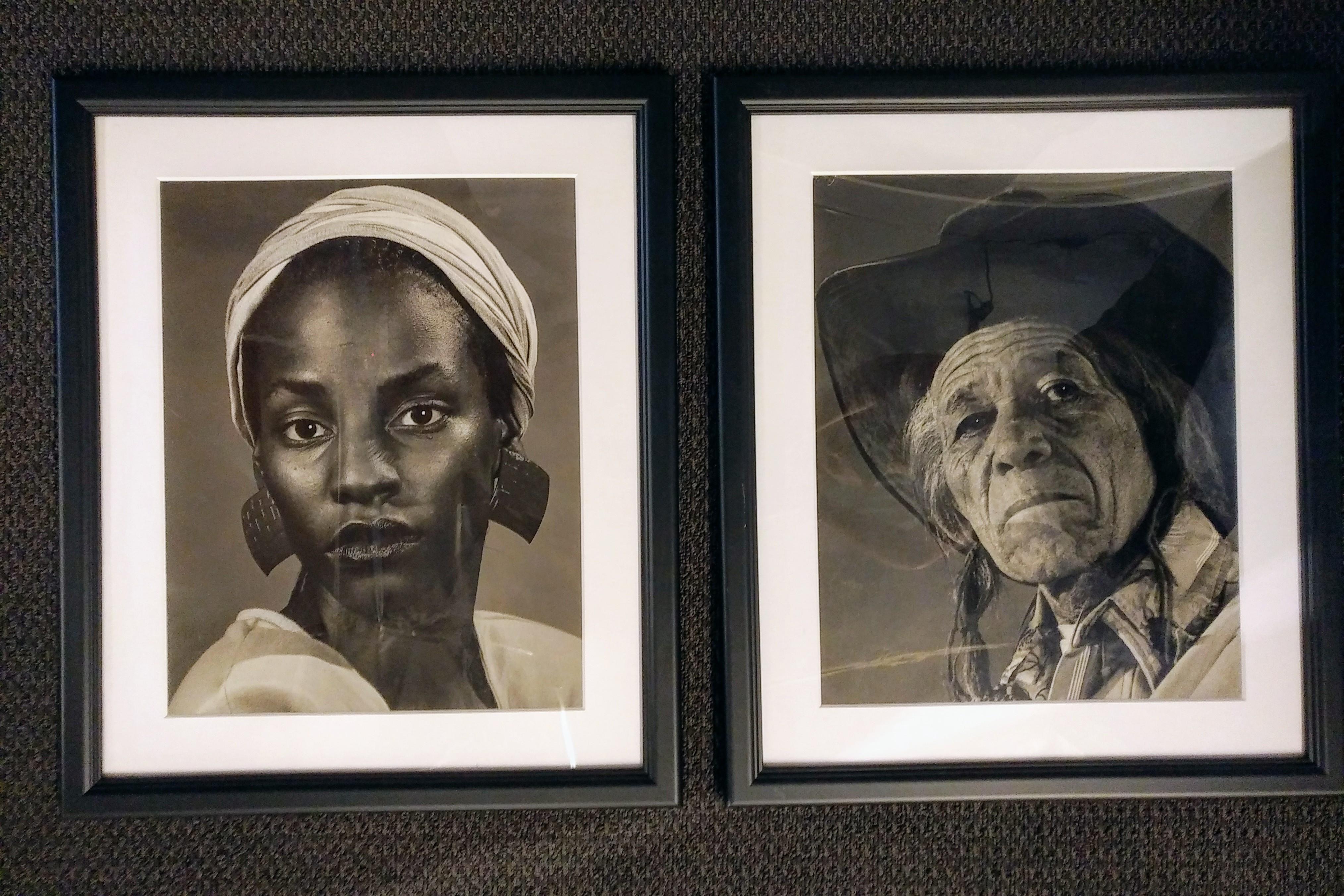 Joseph Totora  Portrait Photograph - A Pair of Portraits of Native Man and African Woman by Joseph TOTORA