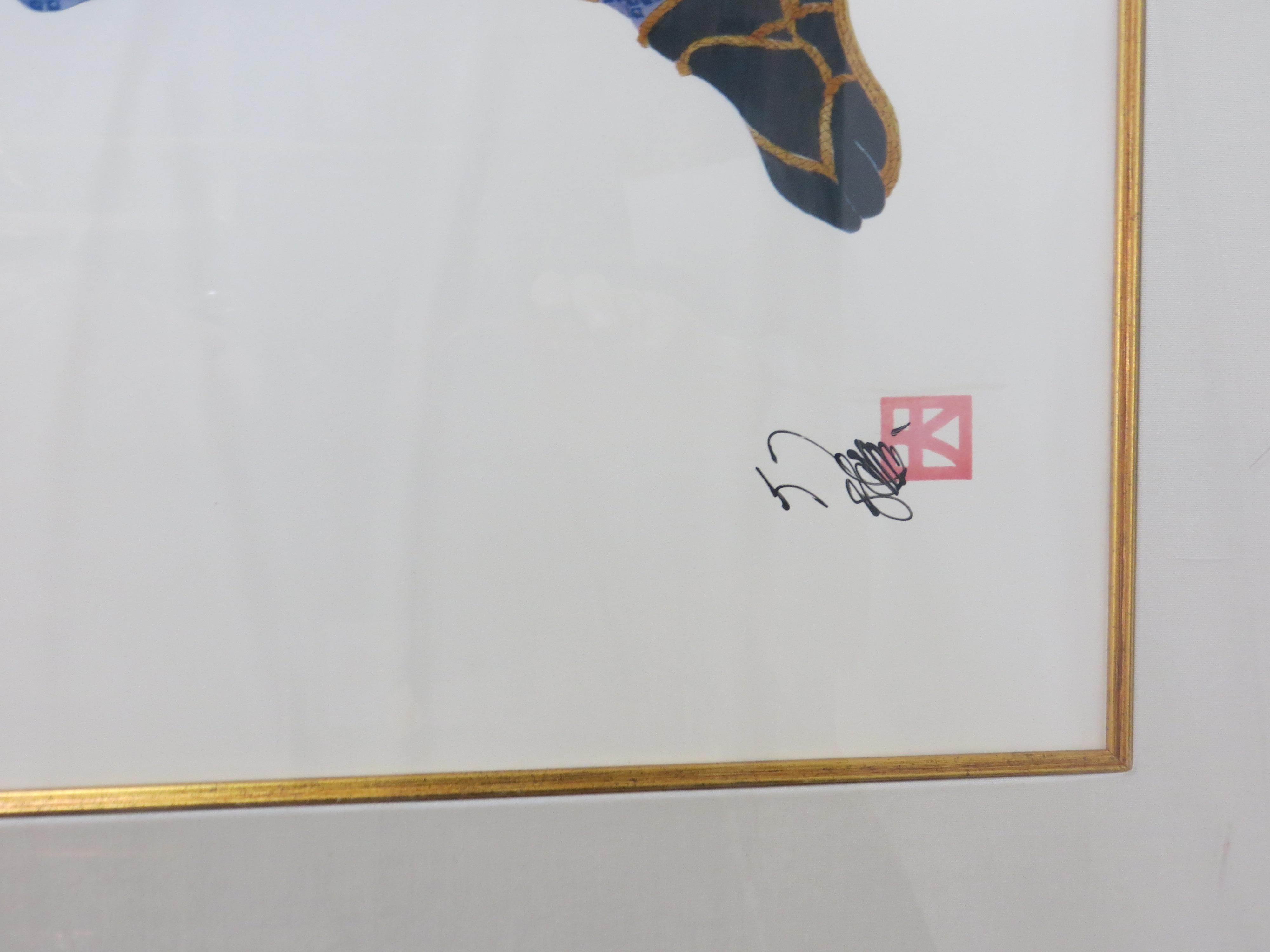 Hisashi Otsuka Spirit of Musashi Plate Signed Numbered Framed Japanese Print 2