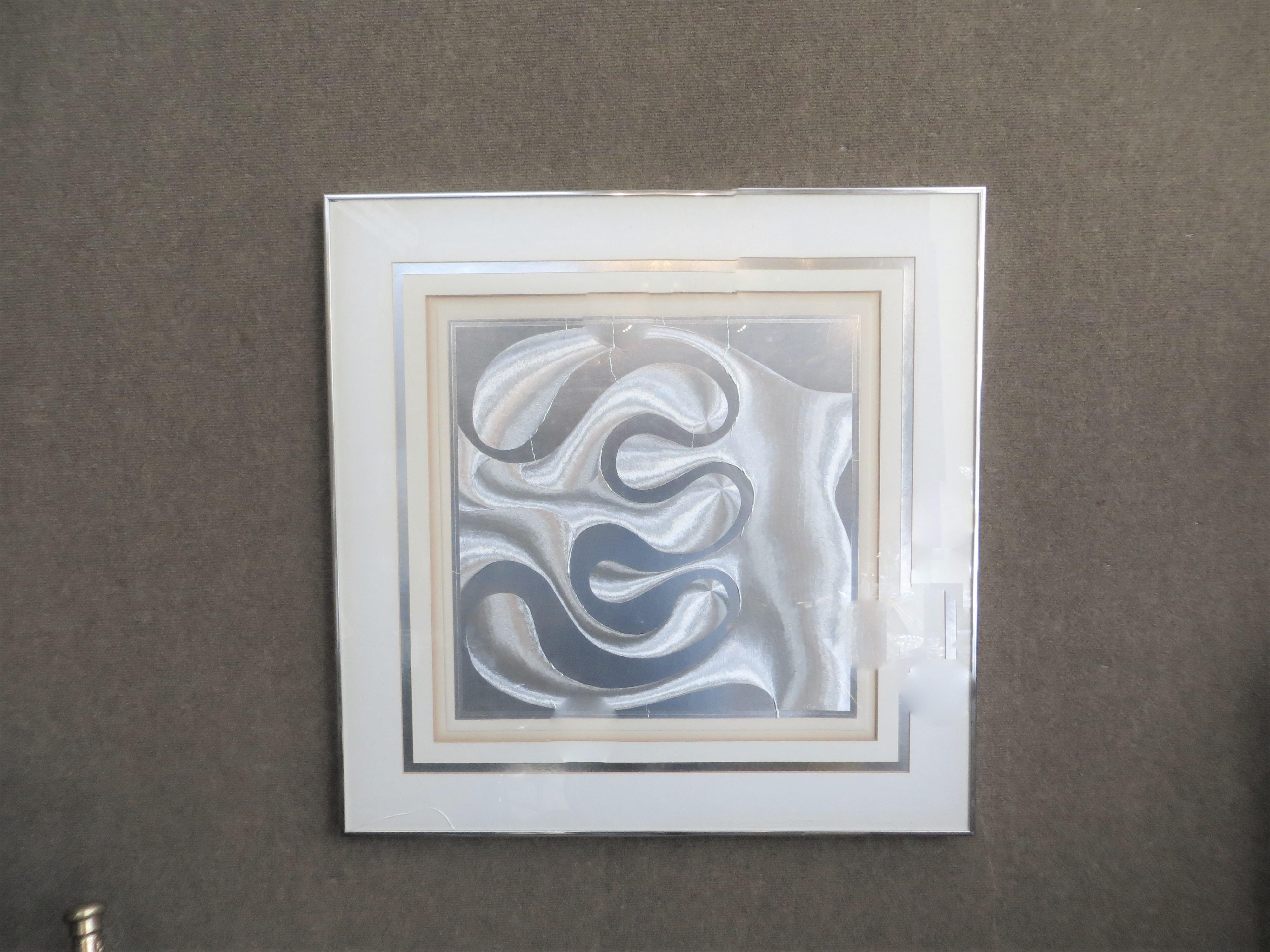 Ohne Titel Estampe/aluminium - Abstract Print by Patrick Dupre 