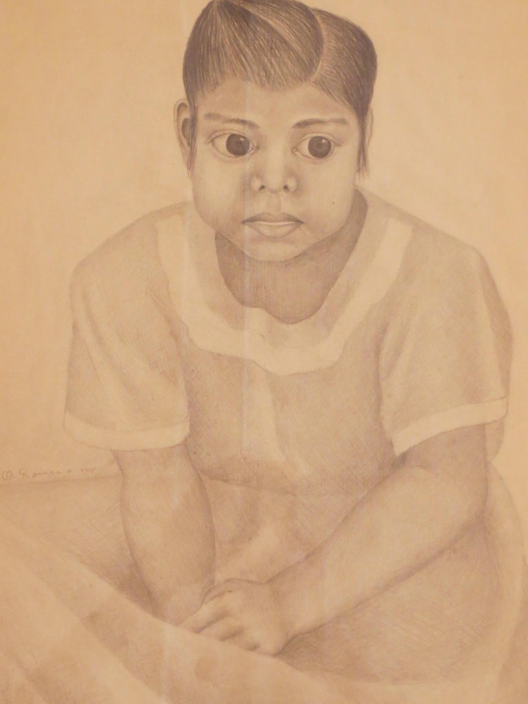 Carlos Orozco Romero Little Girl Portrait For Sale At 1stdibs