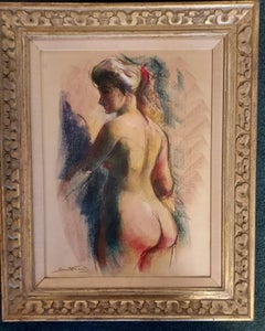 Vintage Nude Pastel by Emil Kosa Jr