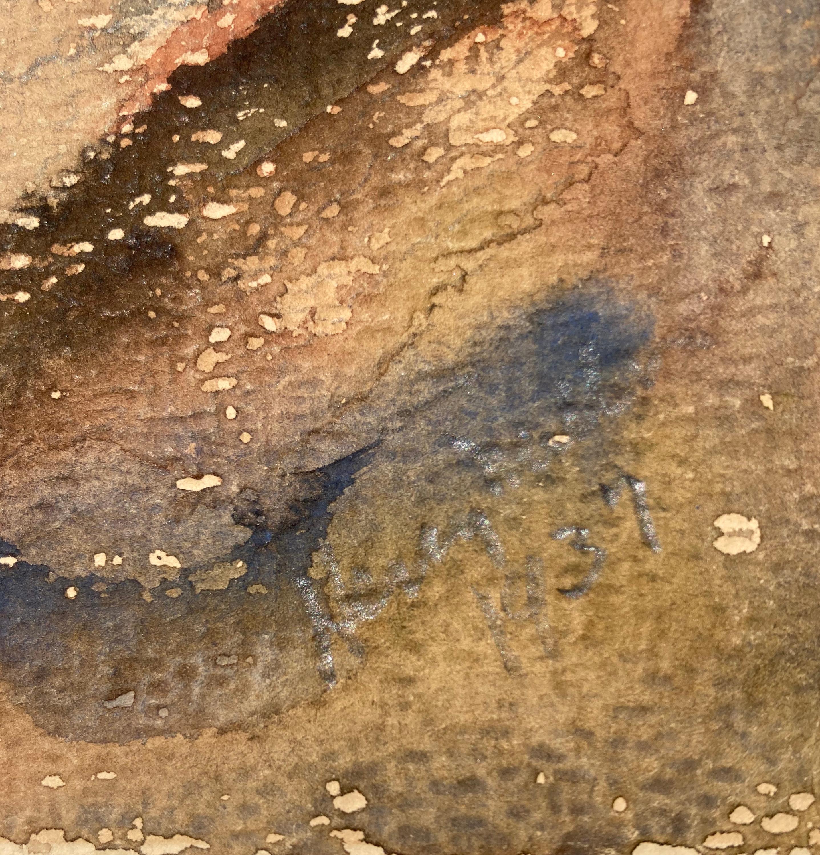 NUDE MIT SAIL BOAT (Art brut), Art, von Henry Miller