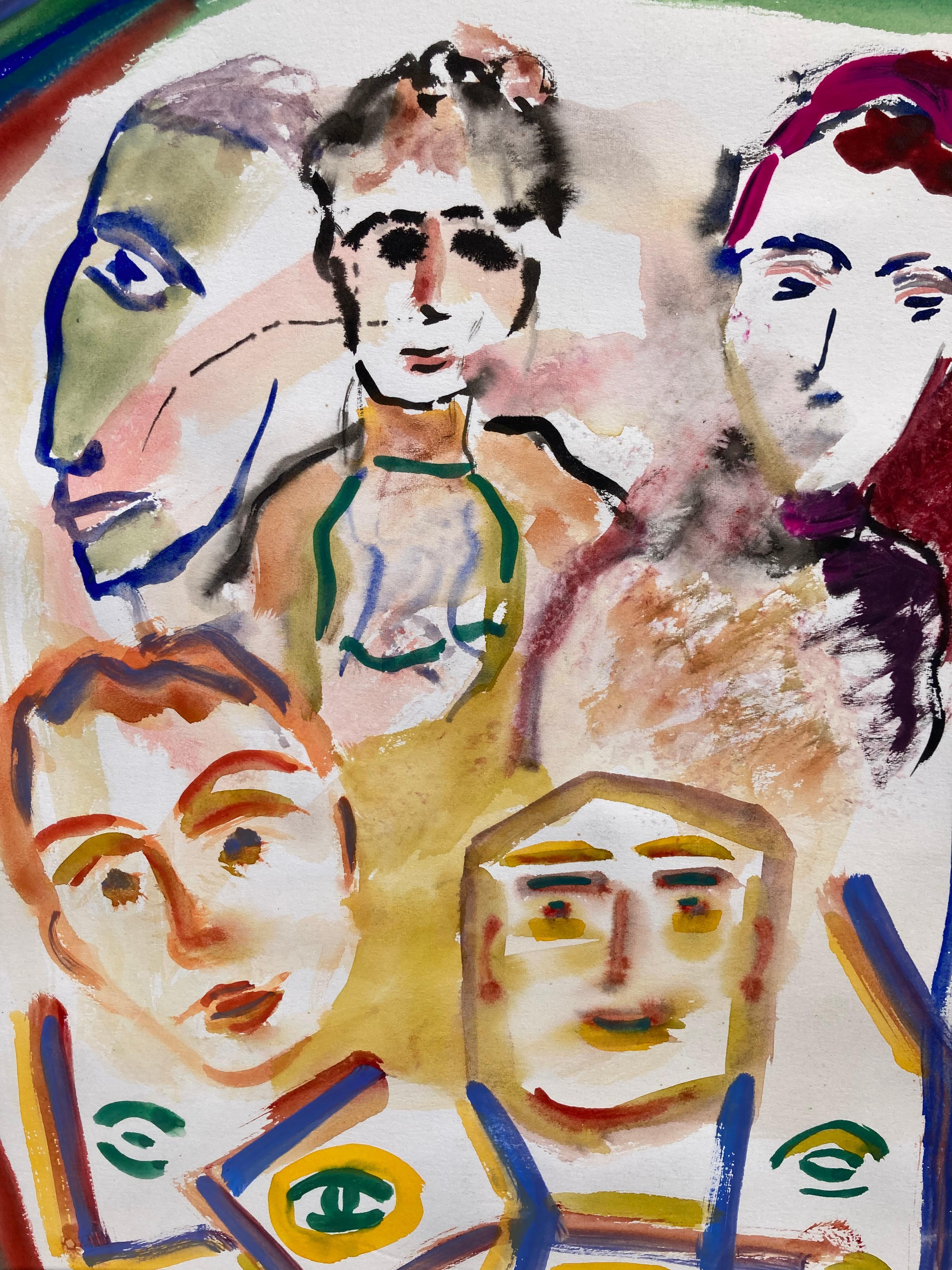 (CINQ VISAGES) - Modernisme américain Art par Henry Miller