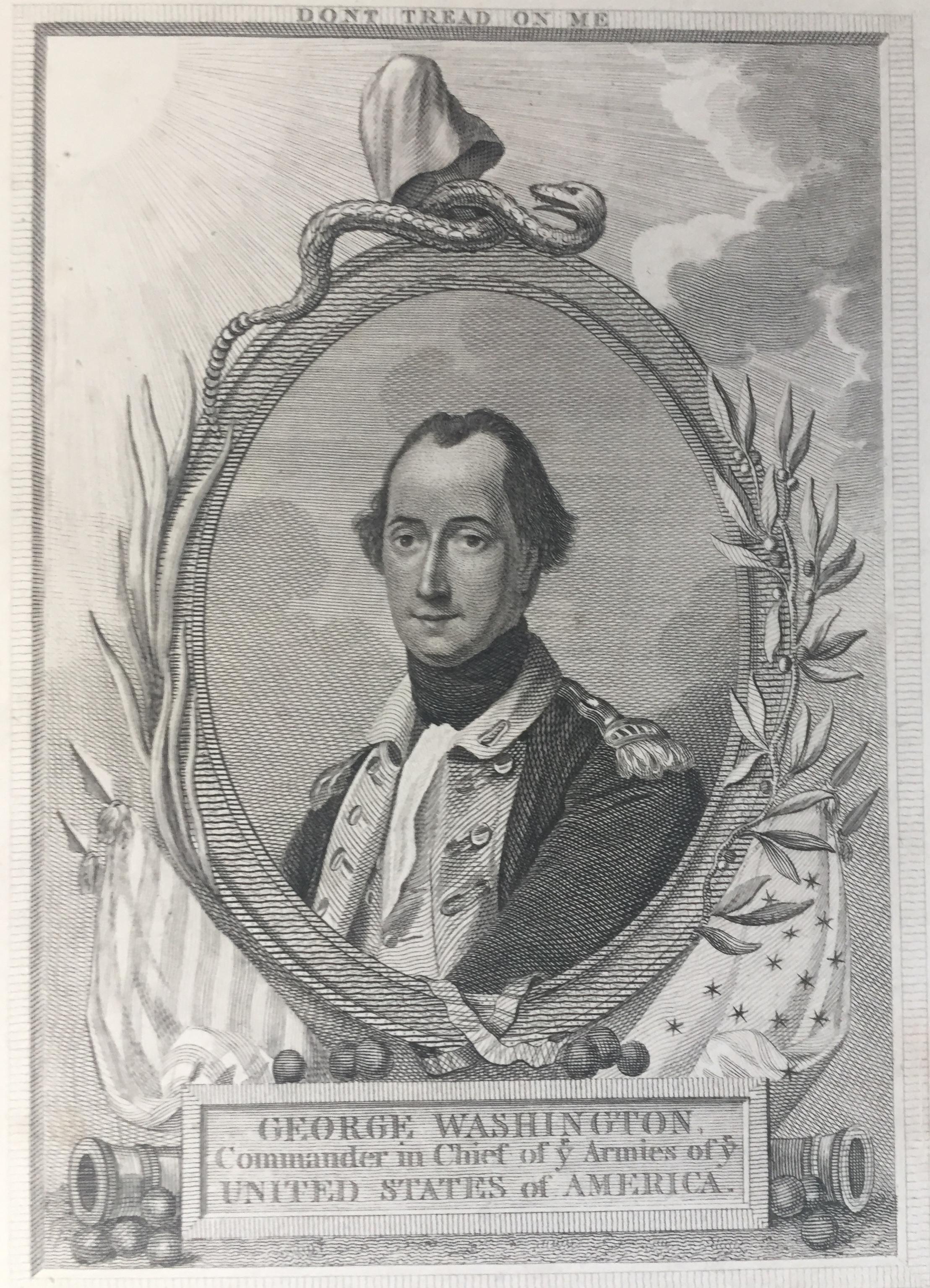 William Sharp Figurative Print - GEORGE WASHINGTON - Lifetime Portrait