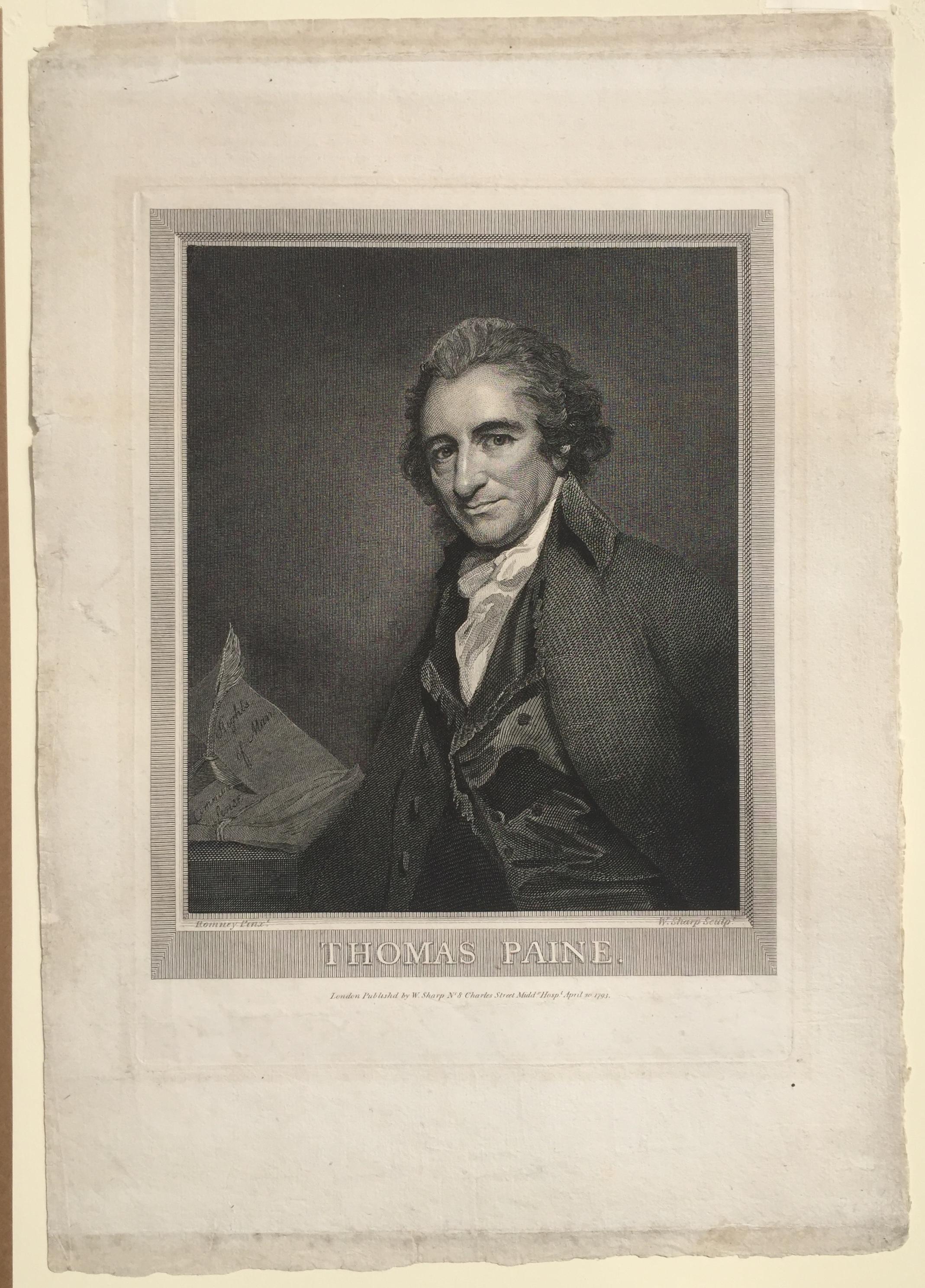 Thomas Paine - Lifetime 18th Century Portrait 3