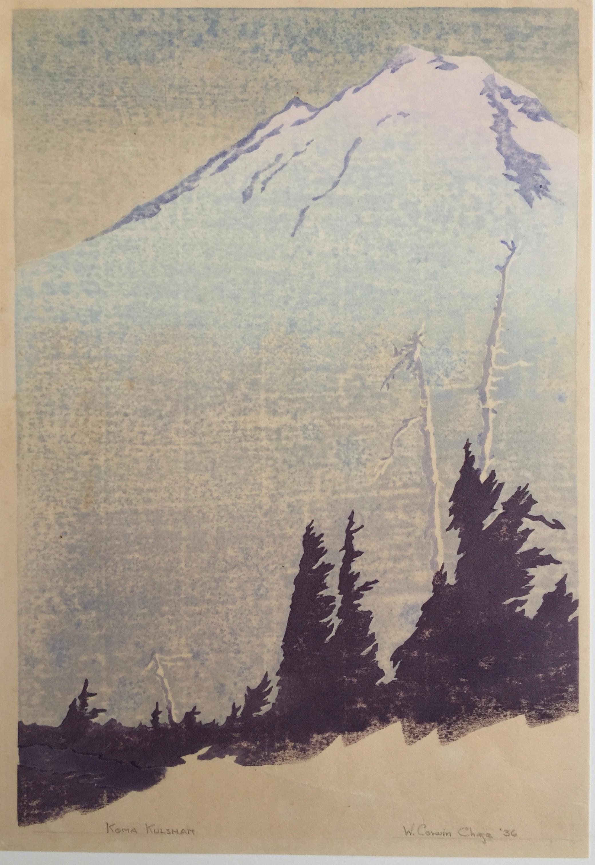 Wendell Corwin Chase Landscape Print - Mount Baker / Koma Kulsham, Washington State