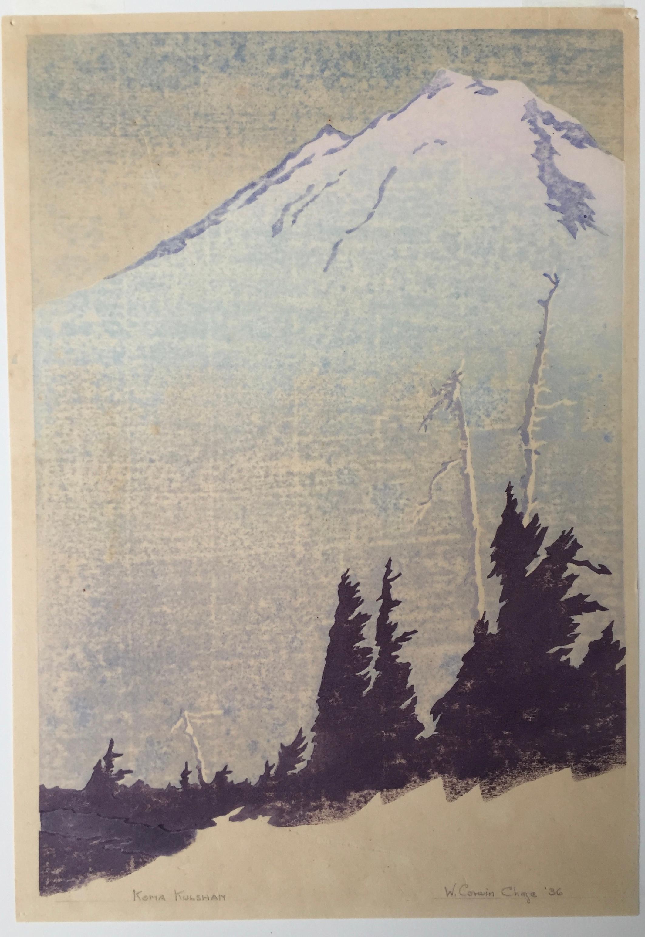 Mount Baker / Koma Kulsham, Washington State - Print by Wendell Corwin Chase