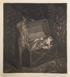 1001  Nights - SURREALIST WOMAN  DEAD IN A TREASURE BOX