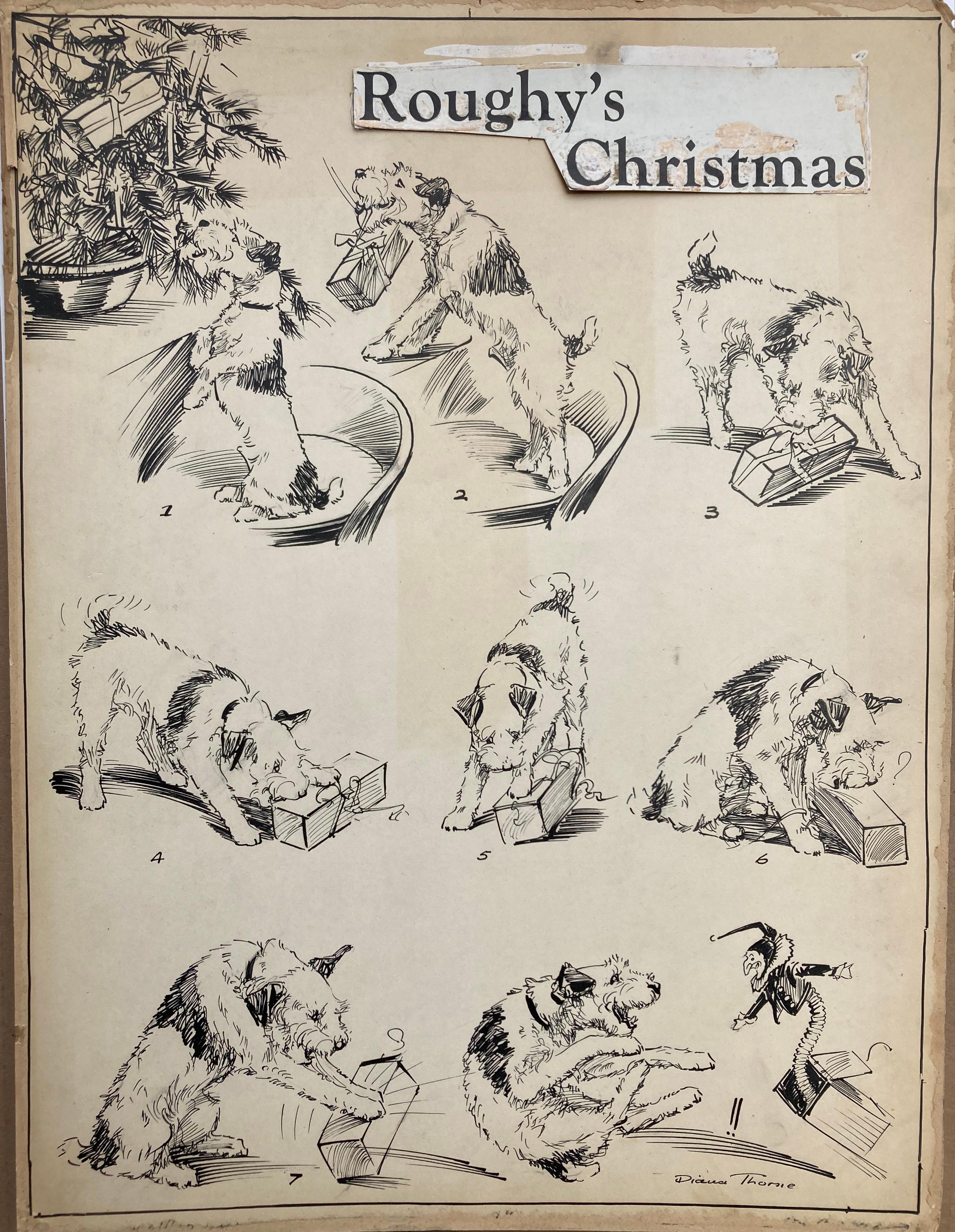 ROUGHY’S CHRISTMAS - Original Illustration  19 1/4
