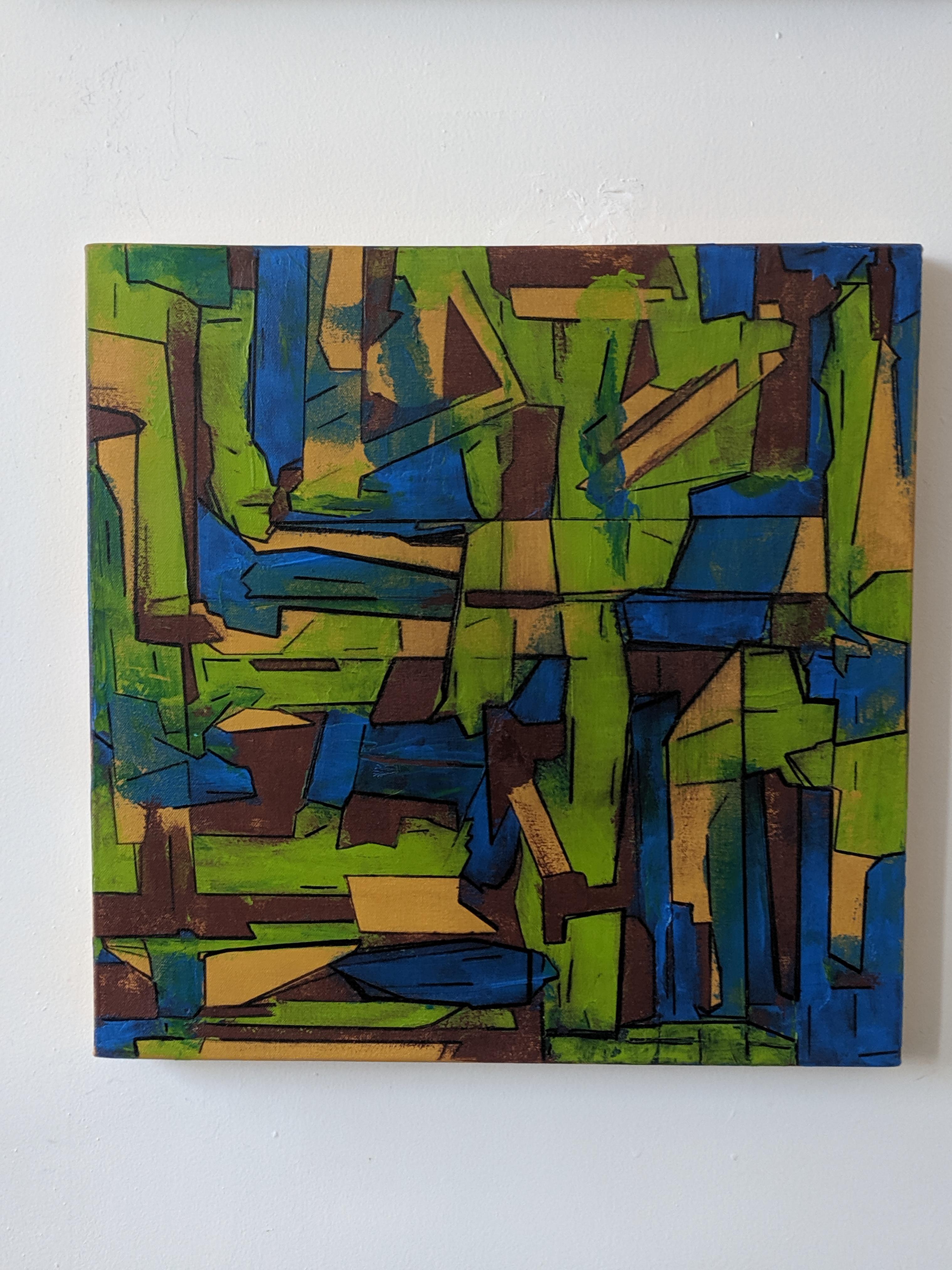 Geometric Abstract Painting --Travels