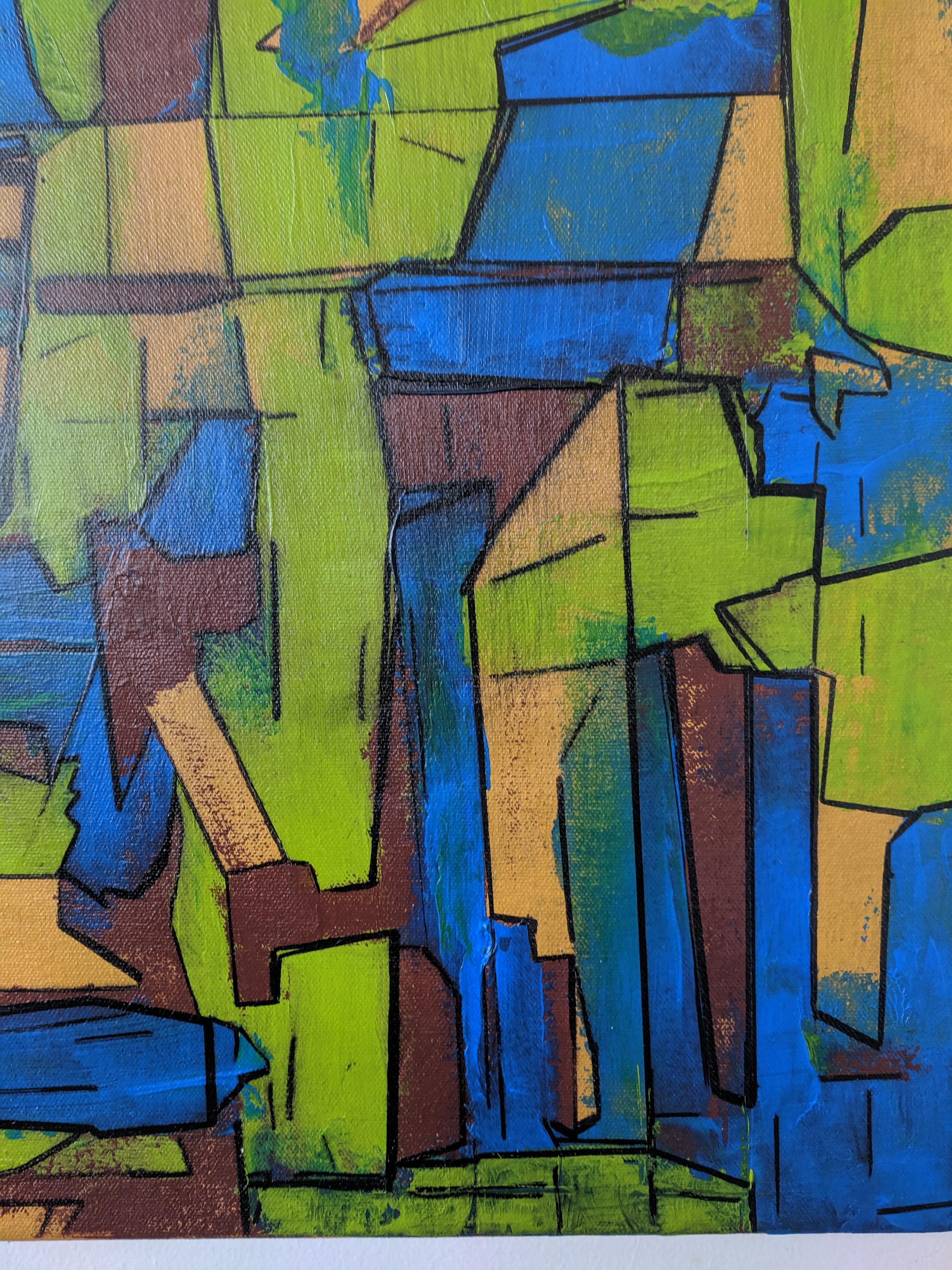 Geometric Abstract Painting --Travels For Sale 3