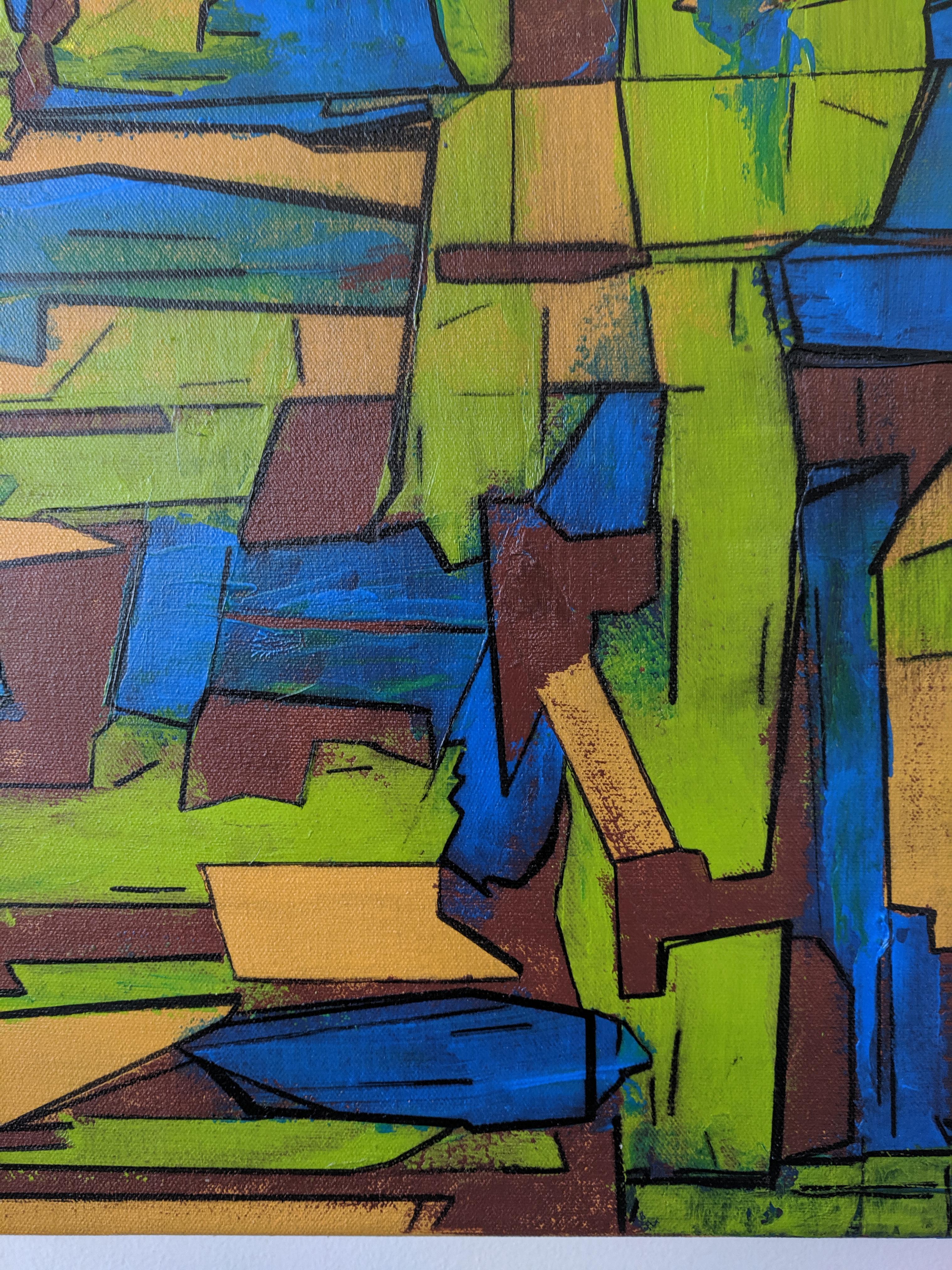 Geometric Abstract Painting --Travels For Sale 4