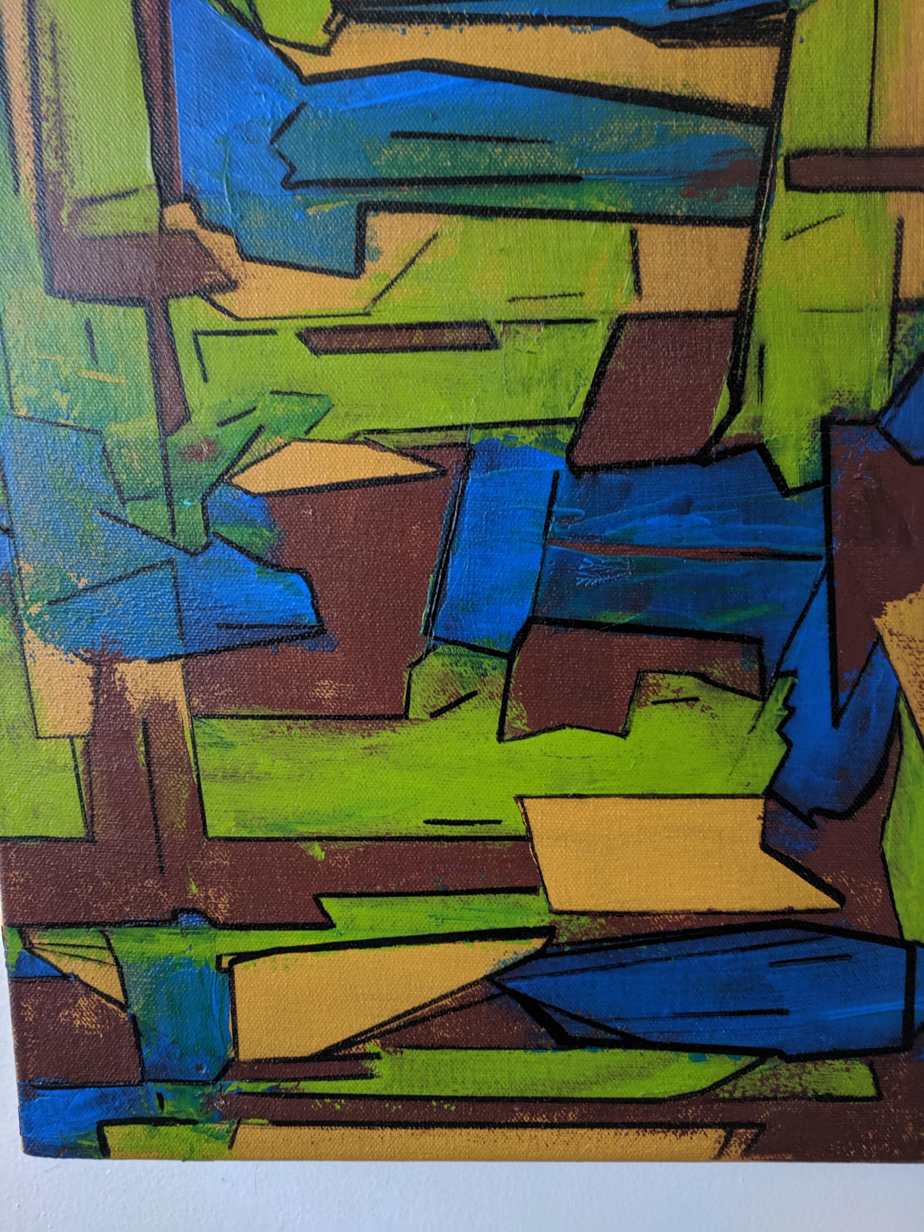 Geometric Abstract Painting --Travels For Sale 5