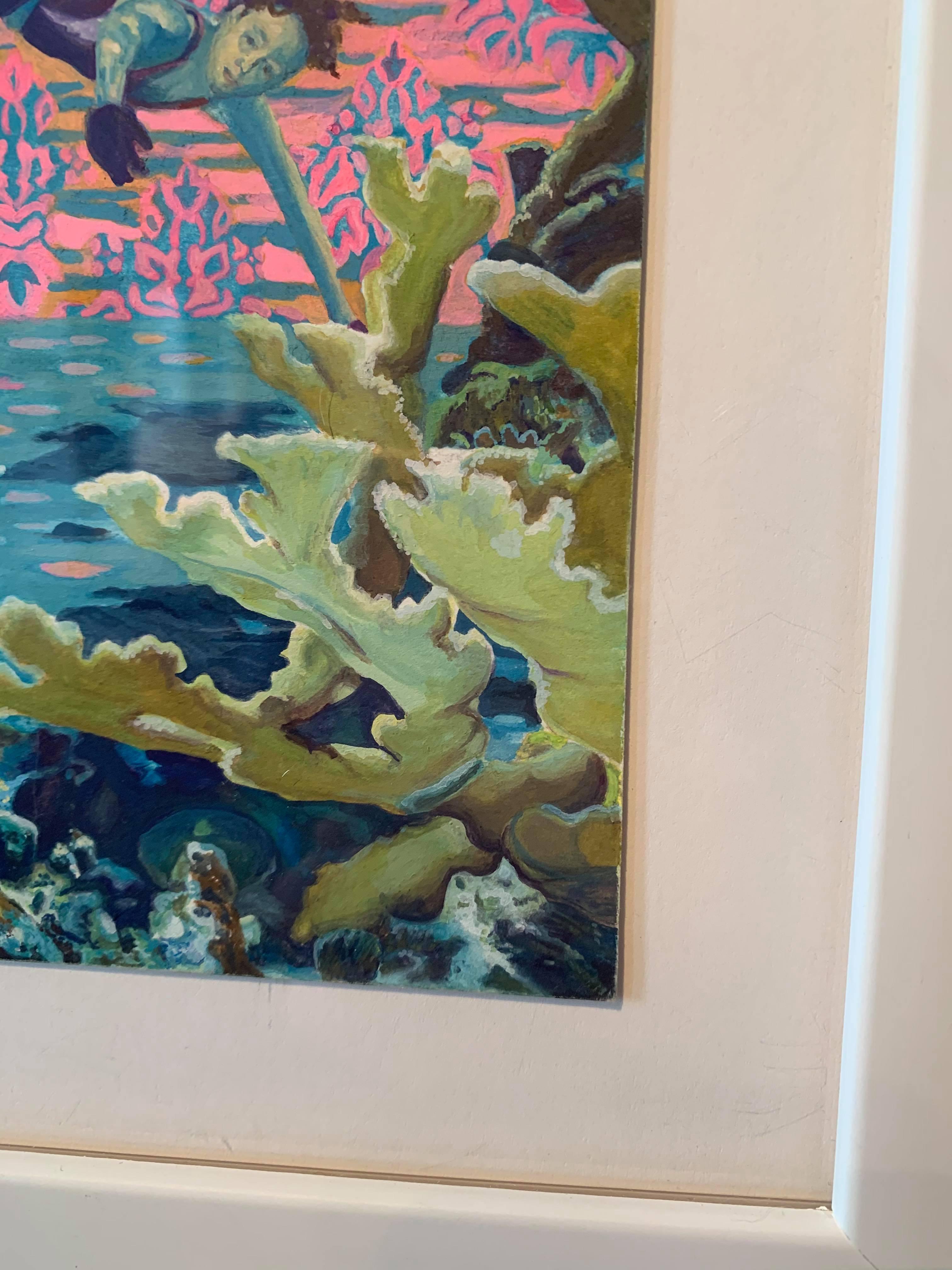 Pittura a guazzo -- In basso - Painting di Ann Wolf