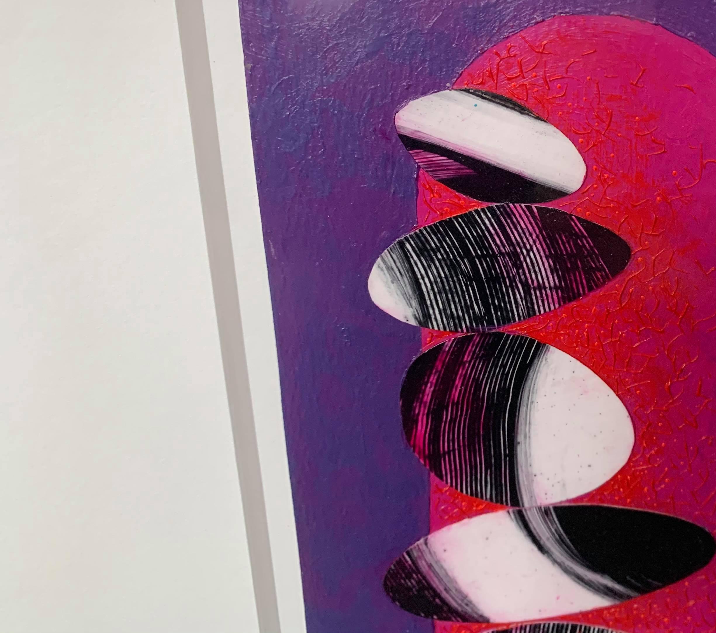 Pintura acrílica sobre papel -- Díptico de collage V en venta 2