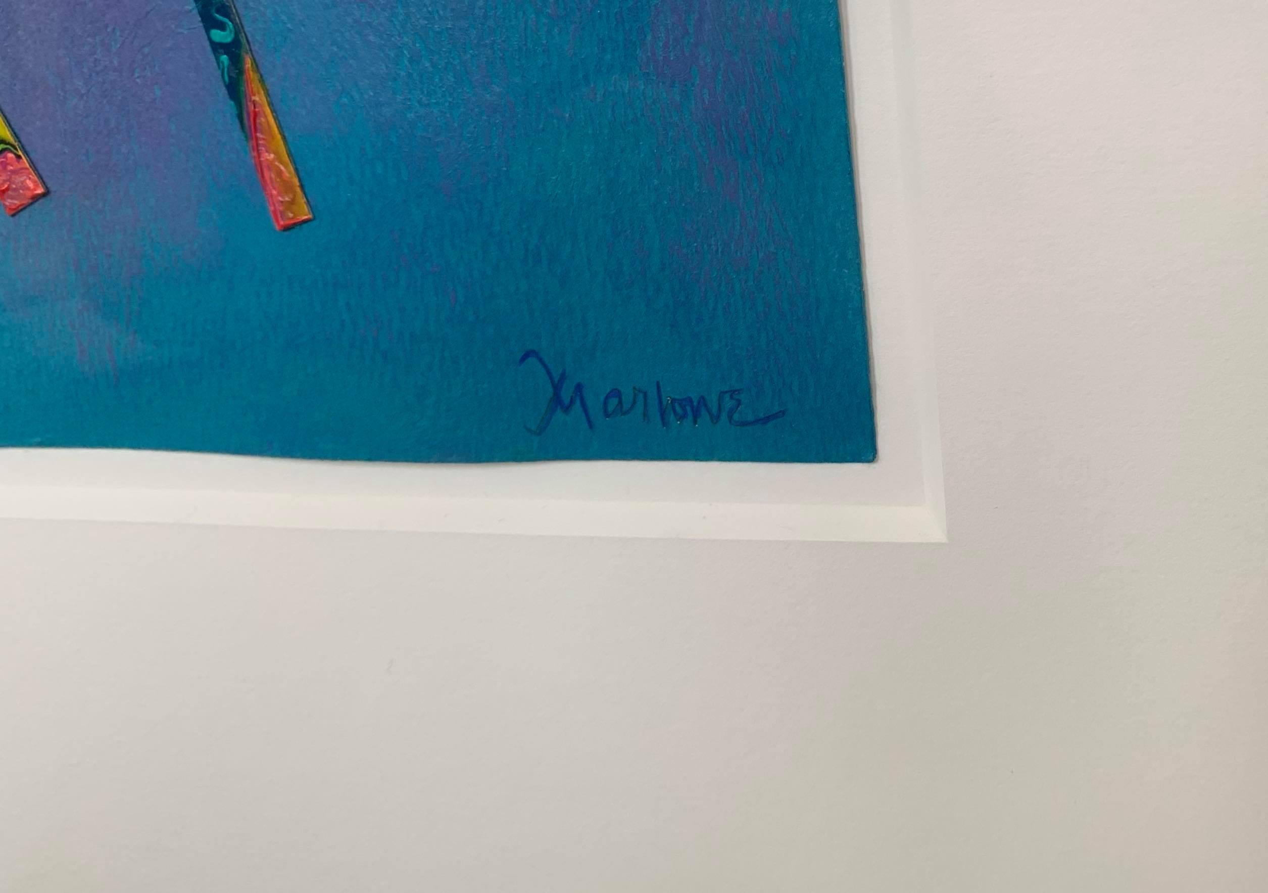 Pintura acrílica sobre papel -- Díptico de collage V en venta 3