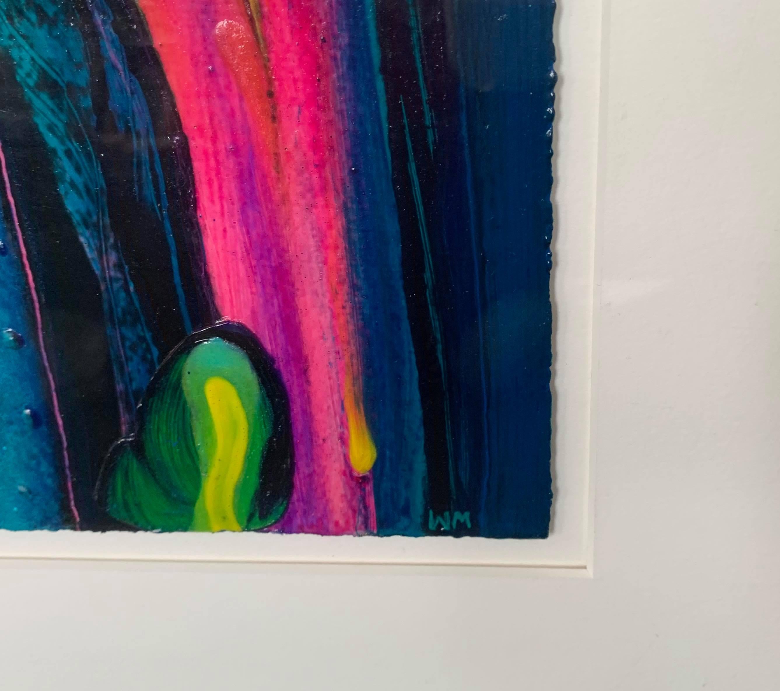 Pintura acrílica sobre papel -- Mármol veneciano - Painting Abstracto de Willie Marlowe