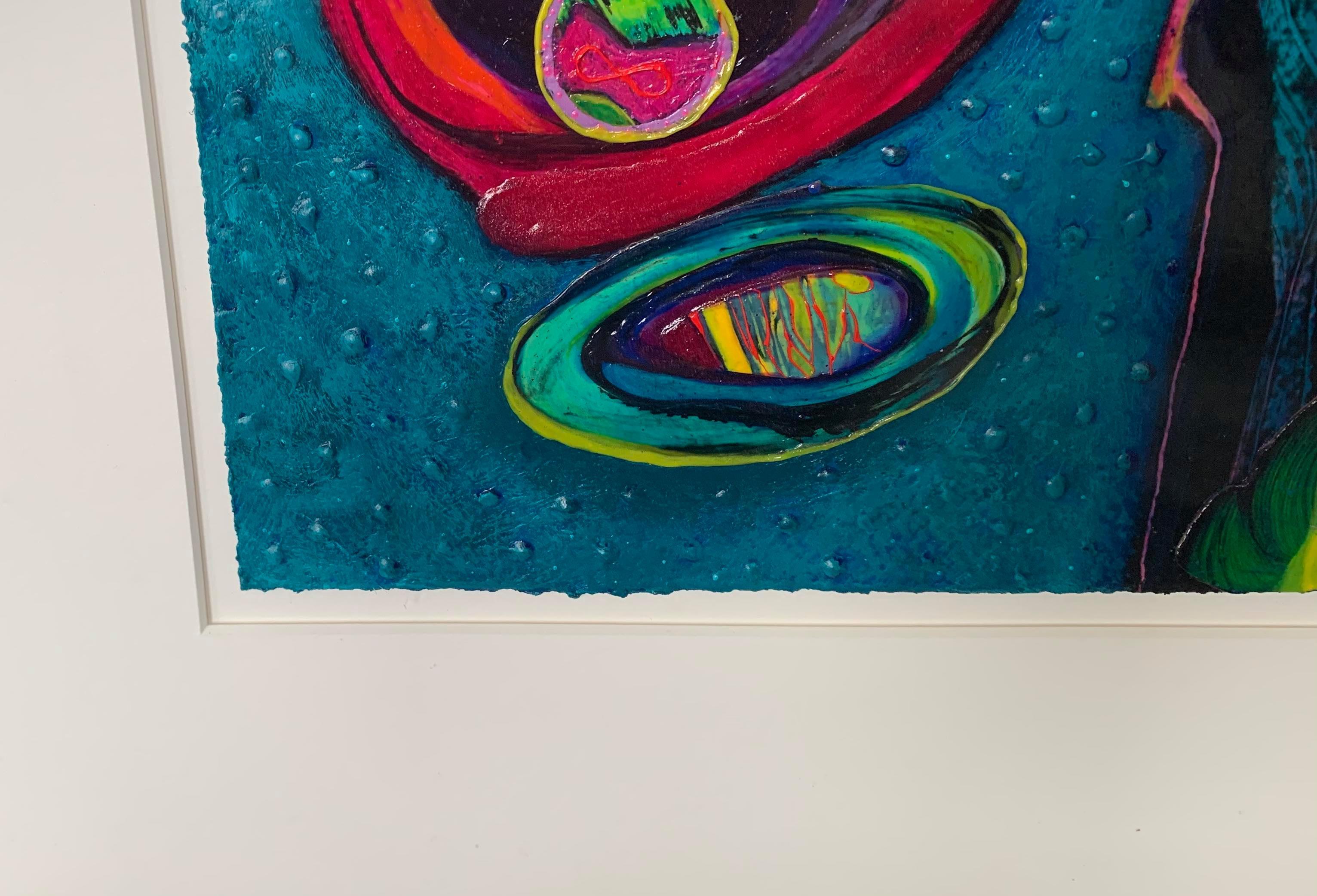 Pintura acrílica sobre papel -- Mármol veneciano - Abstract Painting Beige de Willie Marlowe