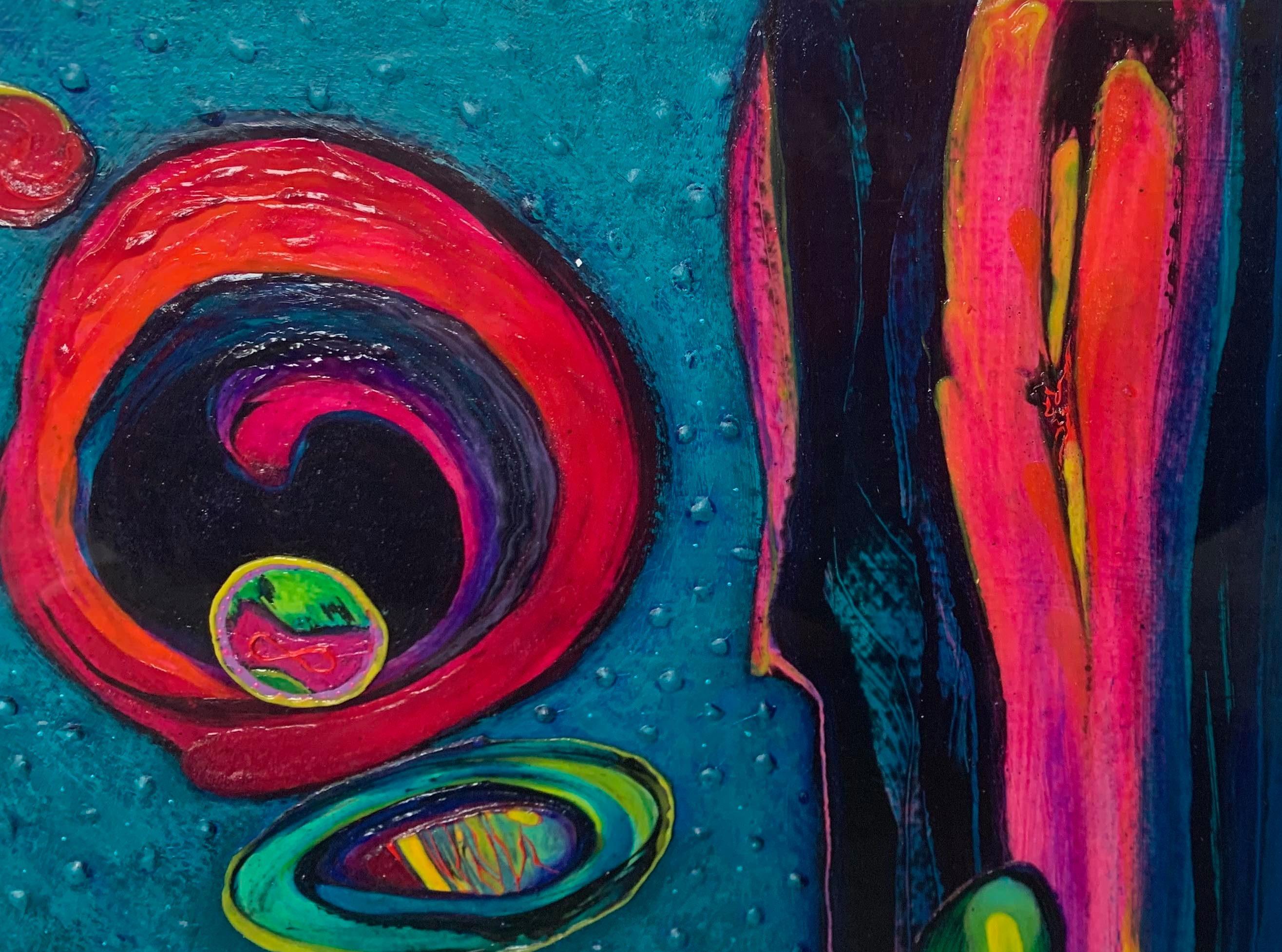 Pintura acrílica sobre papel -- Mármol veneciano en venta 2