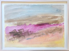 Peinture à l'aquarelle - paysage abstrait en céramique