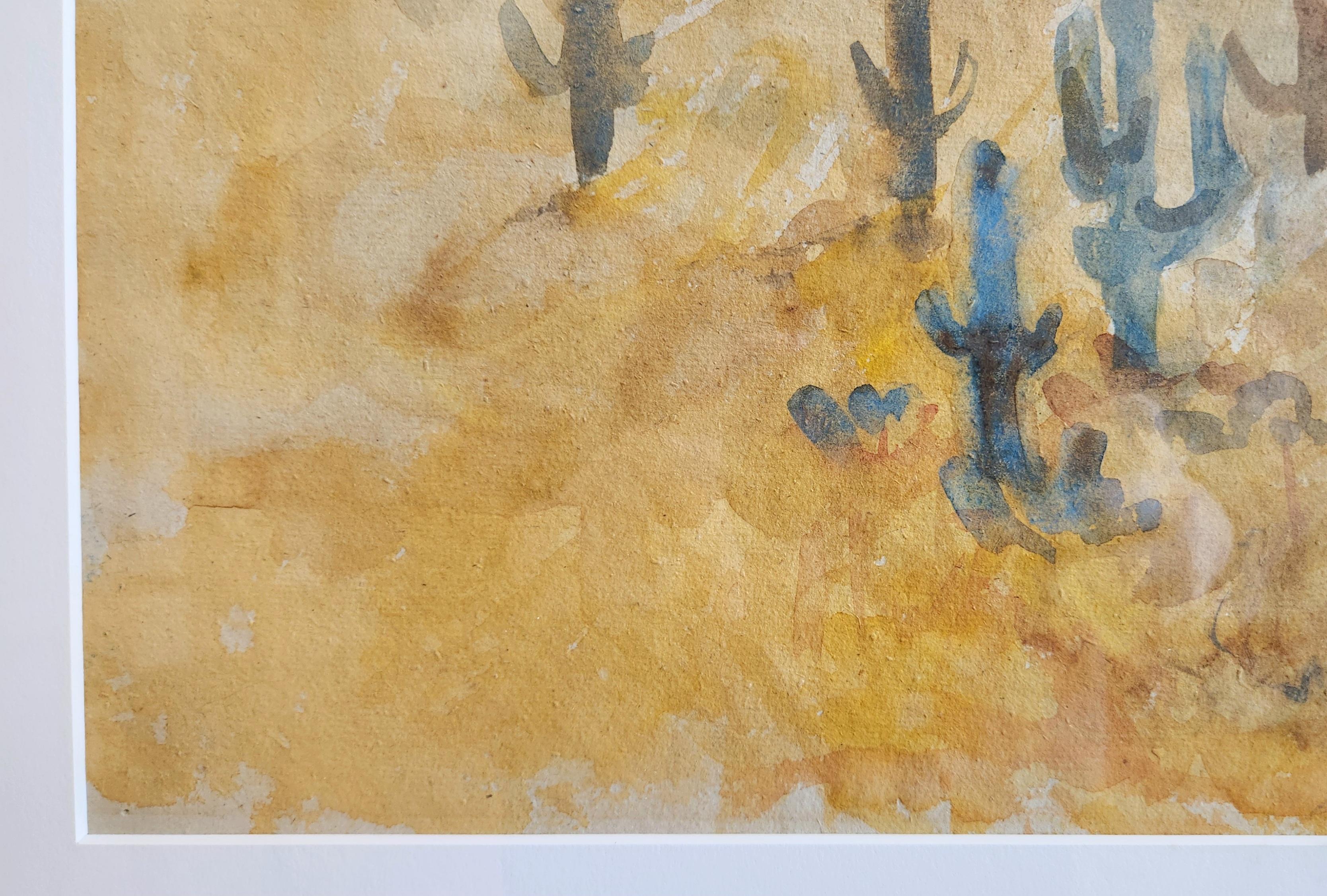 Peinture à l'aquarelle et technique mixte - Sans titre en vente 2