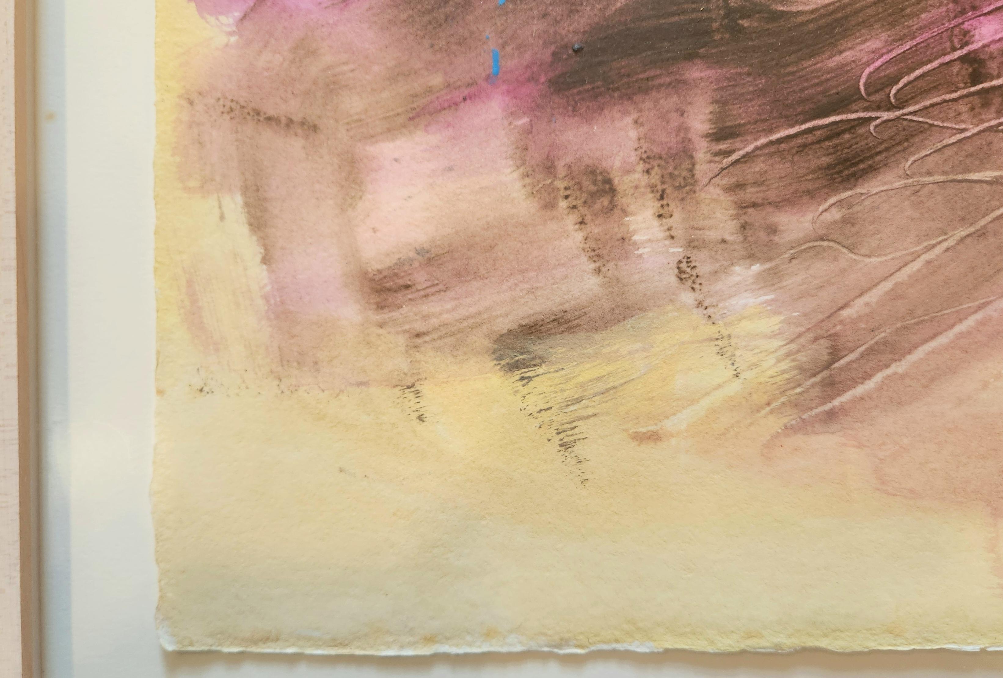 Peinture à l'aquarelle - paysage abstrait en céramique - Art de Patricia Kerr Ross