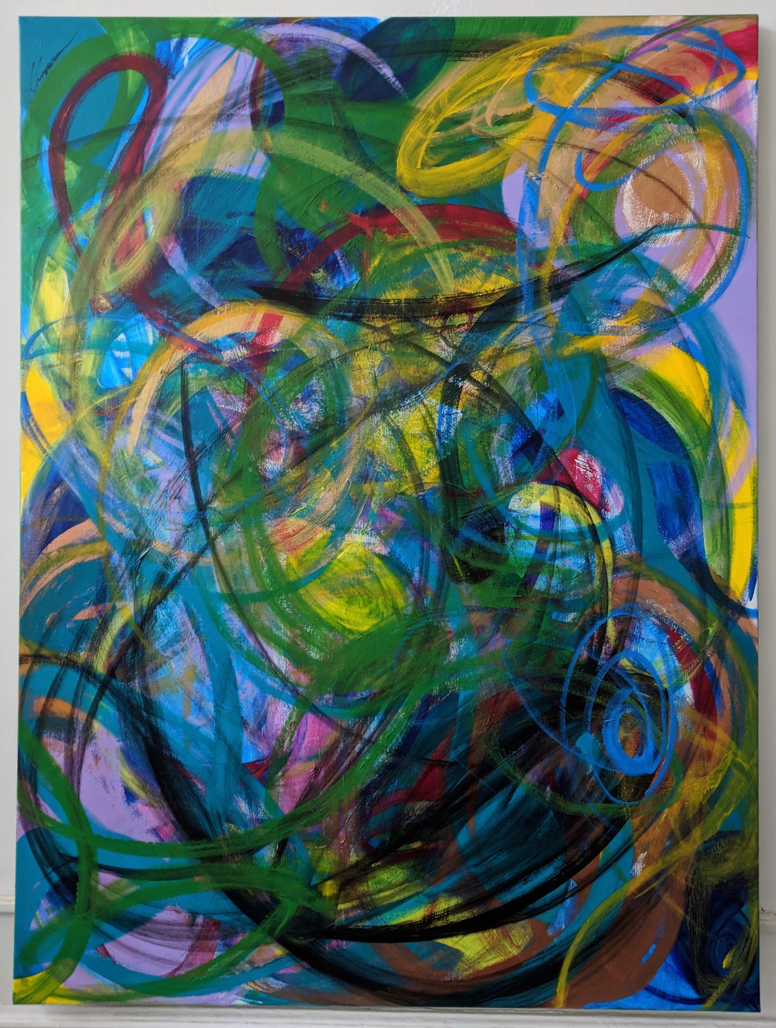 Angela Kanaan Abstract Painting - Inside My Head
