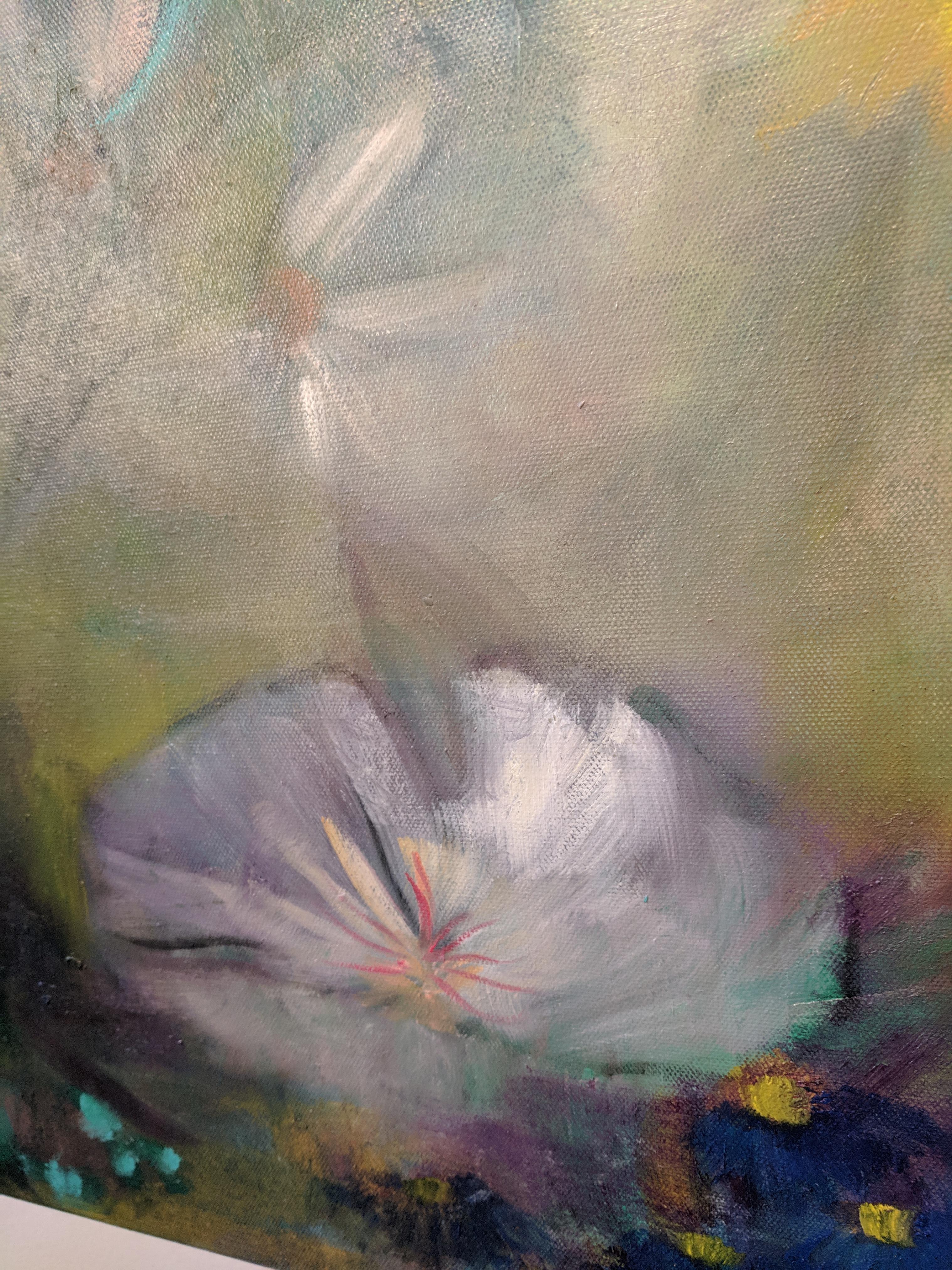 Oil on Canvas Still-life -- Summer Blooms 4
