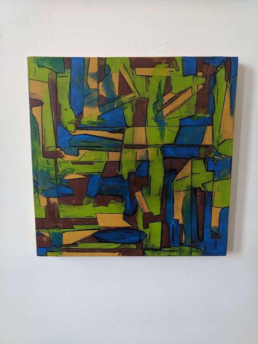 Geometric Abstract Painting --Travels For Sale 9