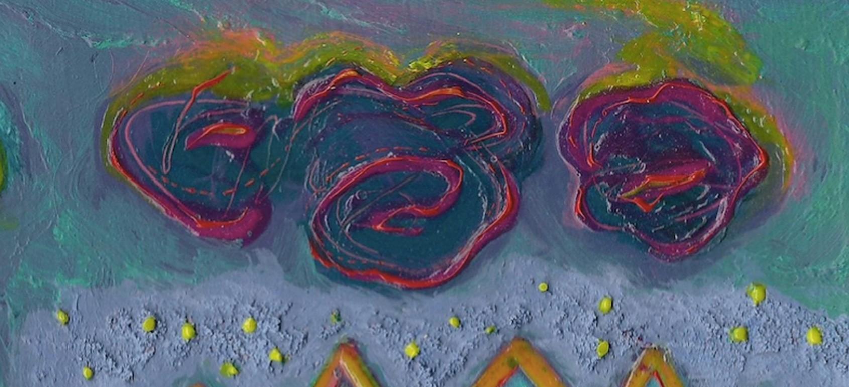 Pintura acrílica sobre papel  --  Cubierta protectora de nubes - Painting de Willie Marlowe