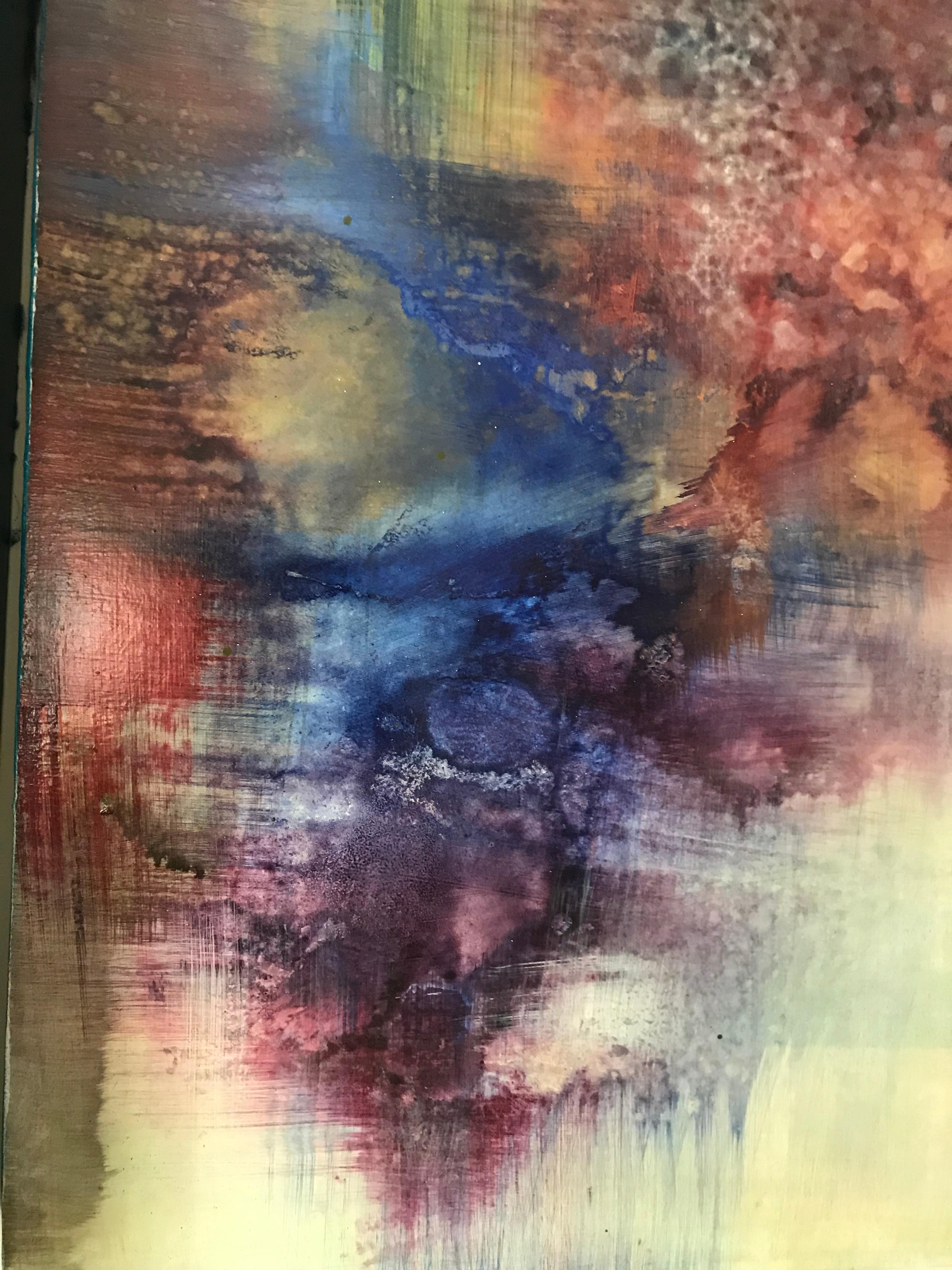 Abstract Painting on Board -- Untitled 2 1