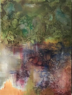 Abstract Painting on Board -- Untitled 3