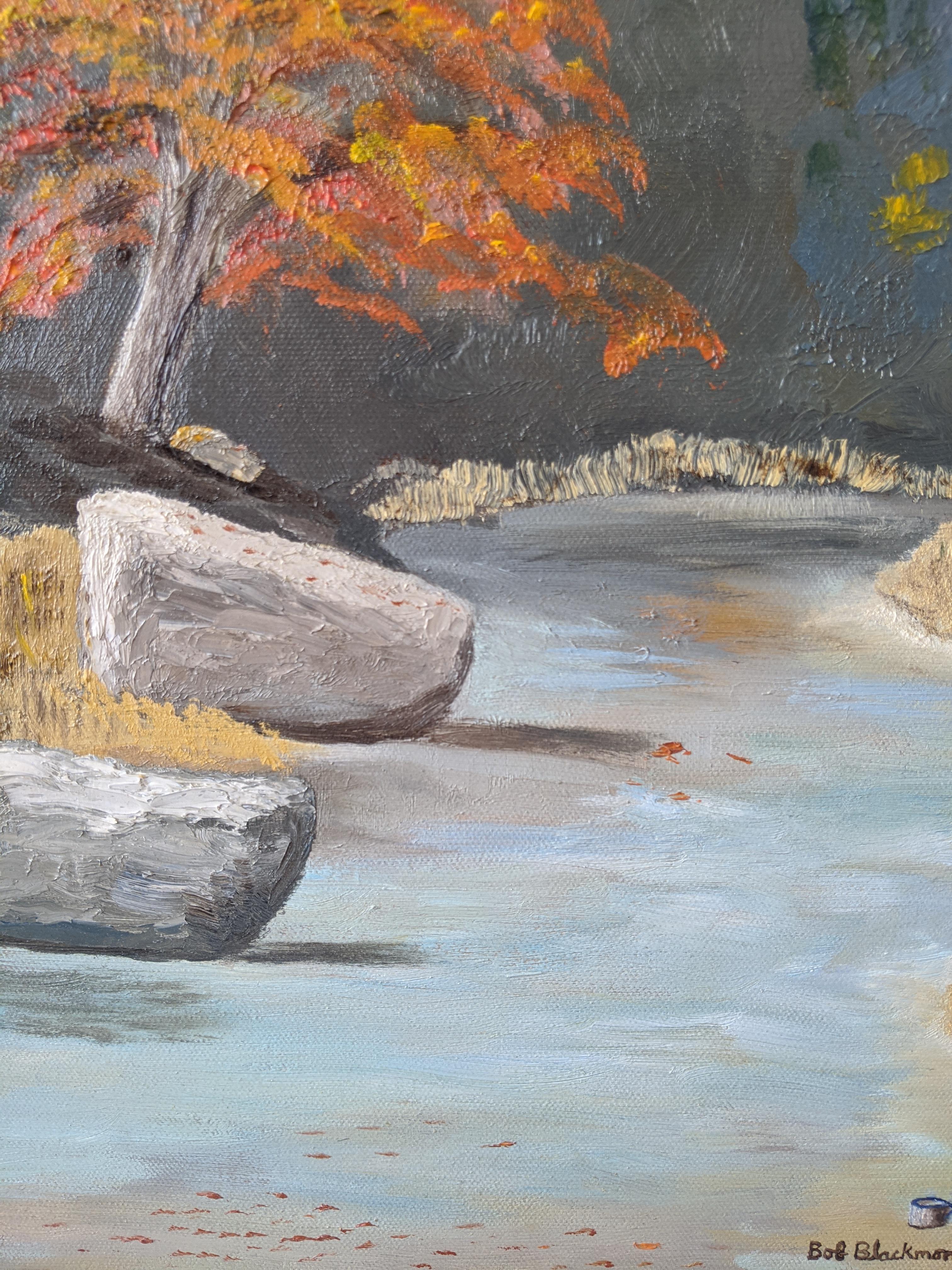 Oil on Canvas Landscape --- Cibolo Creek For Sale 2