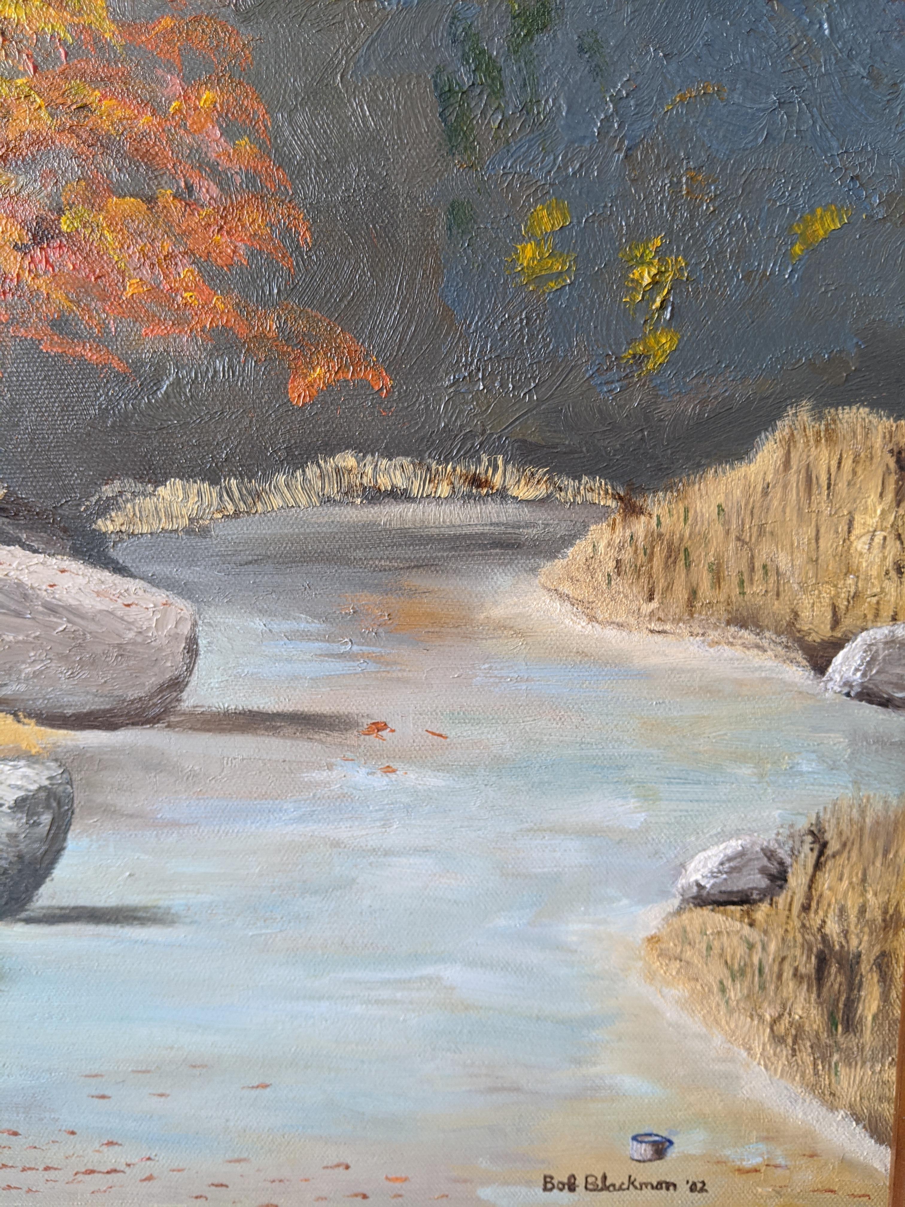 Oil on Canvas Landscape --- Cibolo Creek For Sale 3