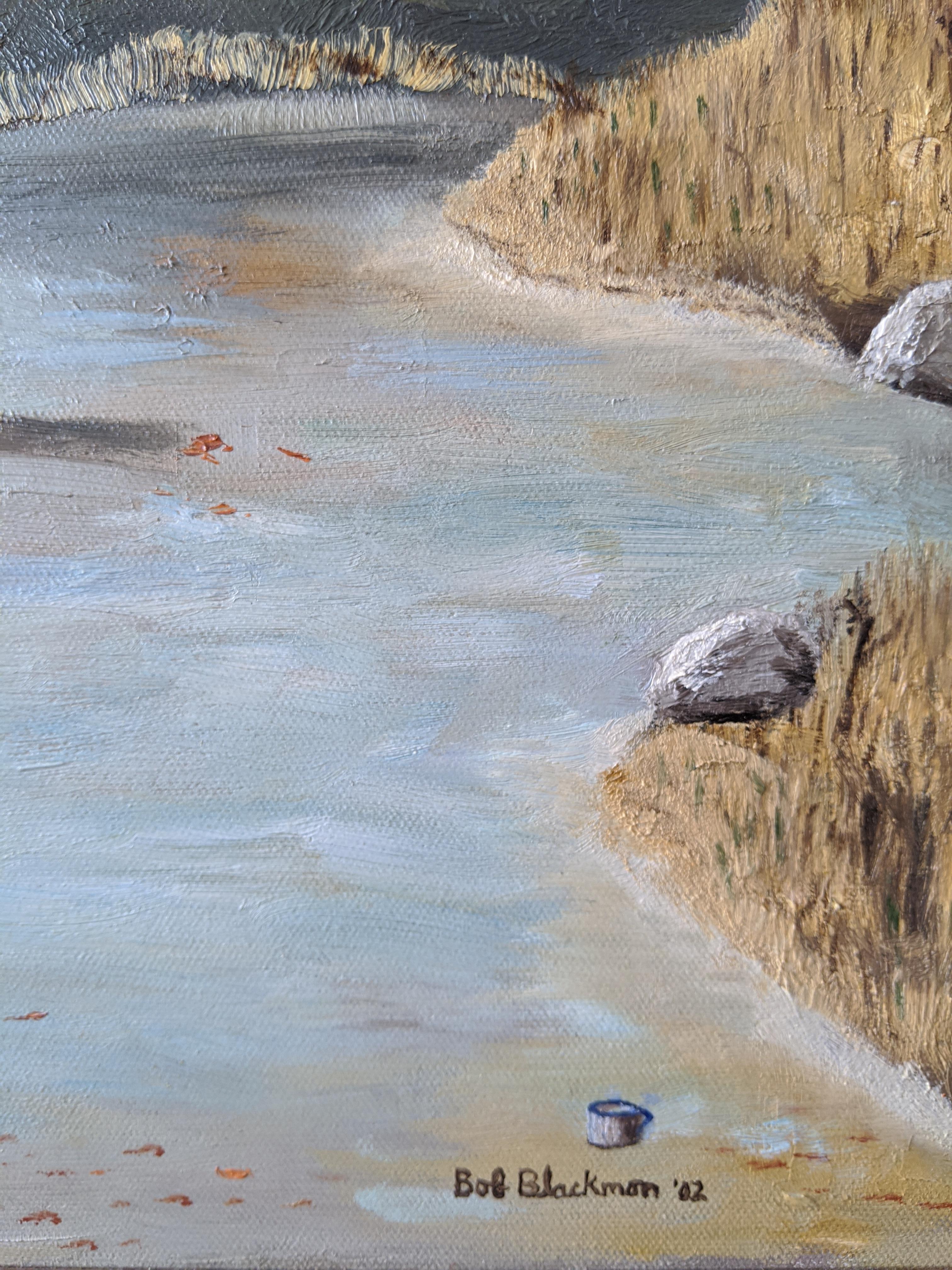 Oil on Canvas Landscape --- Cibolo Creek For Sale 6