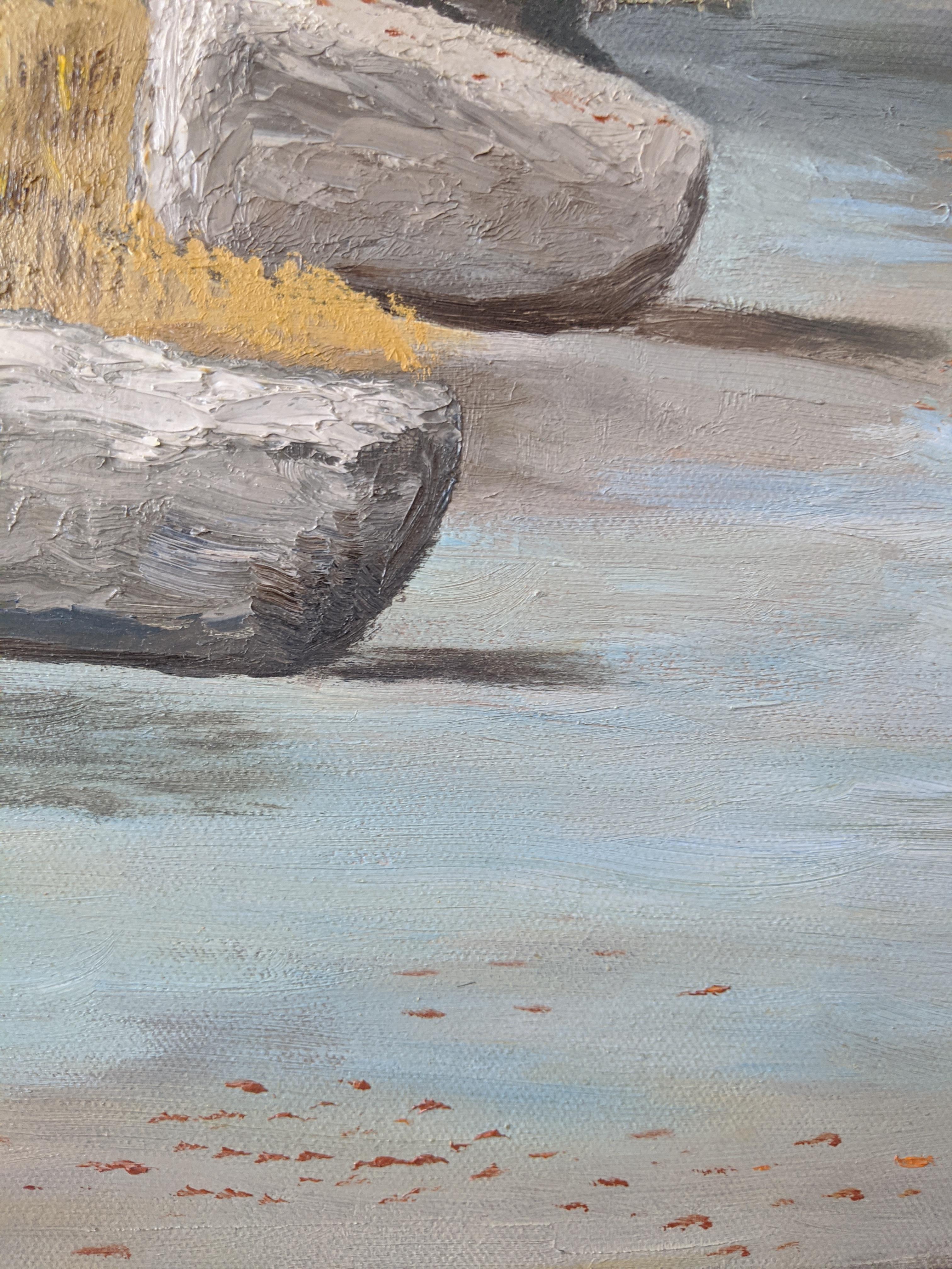 Oil on Canvas Landscape --- Cibolo Creek For Sale 5