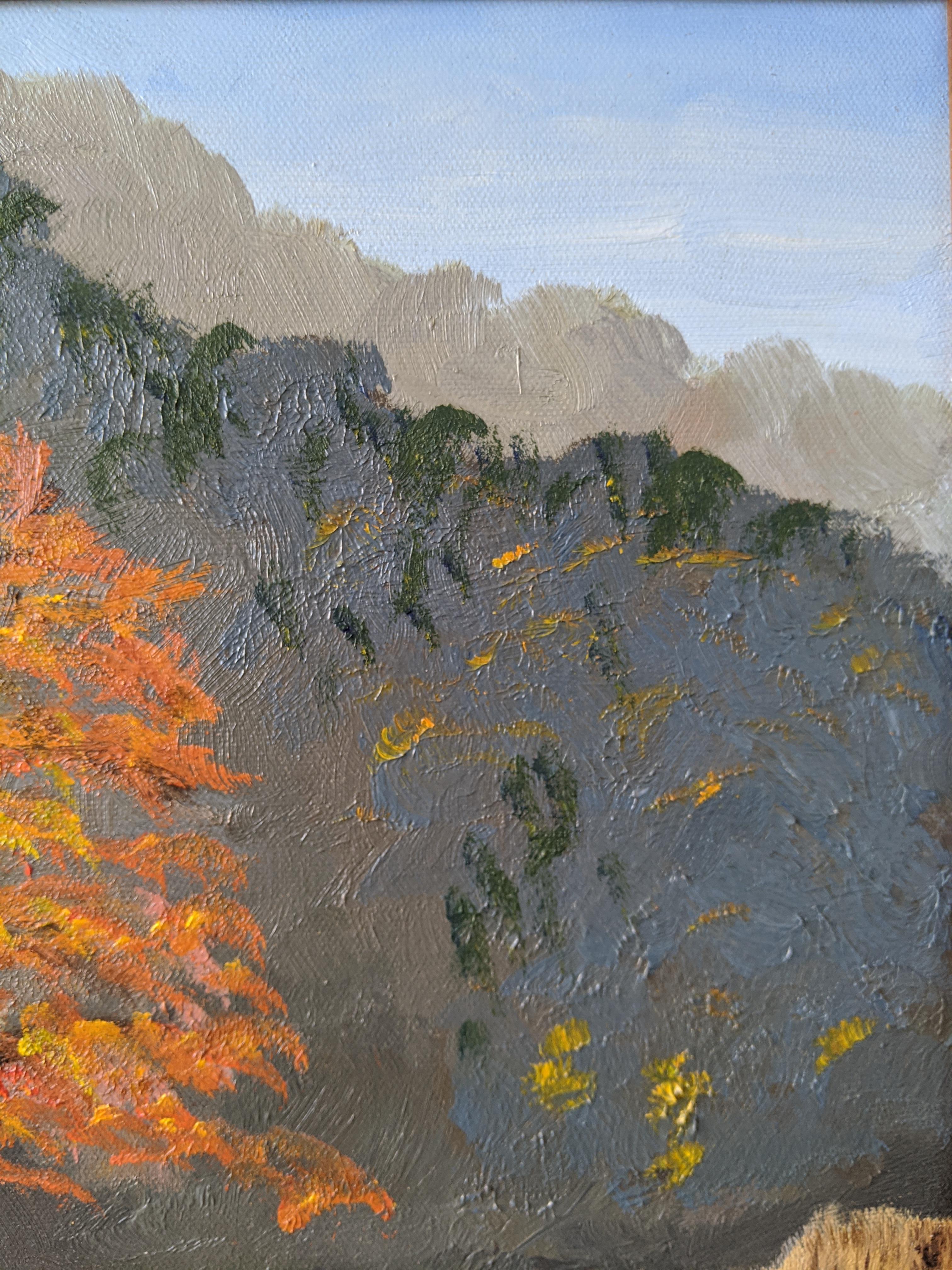 Oil on Canvas Landscape --- Cibolo Creek - Contemporary Painting by Bob Blackmon