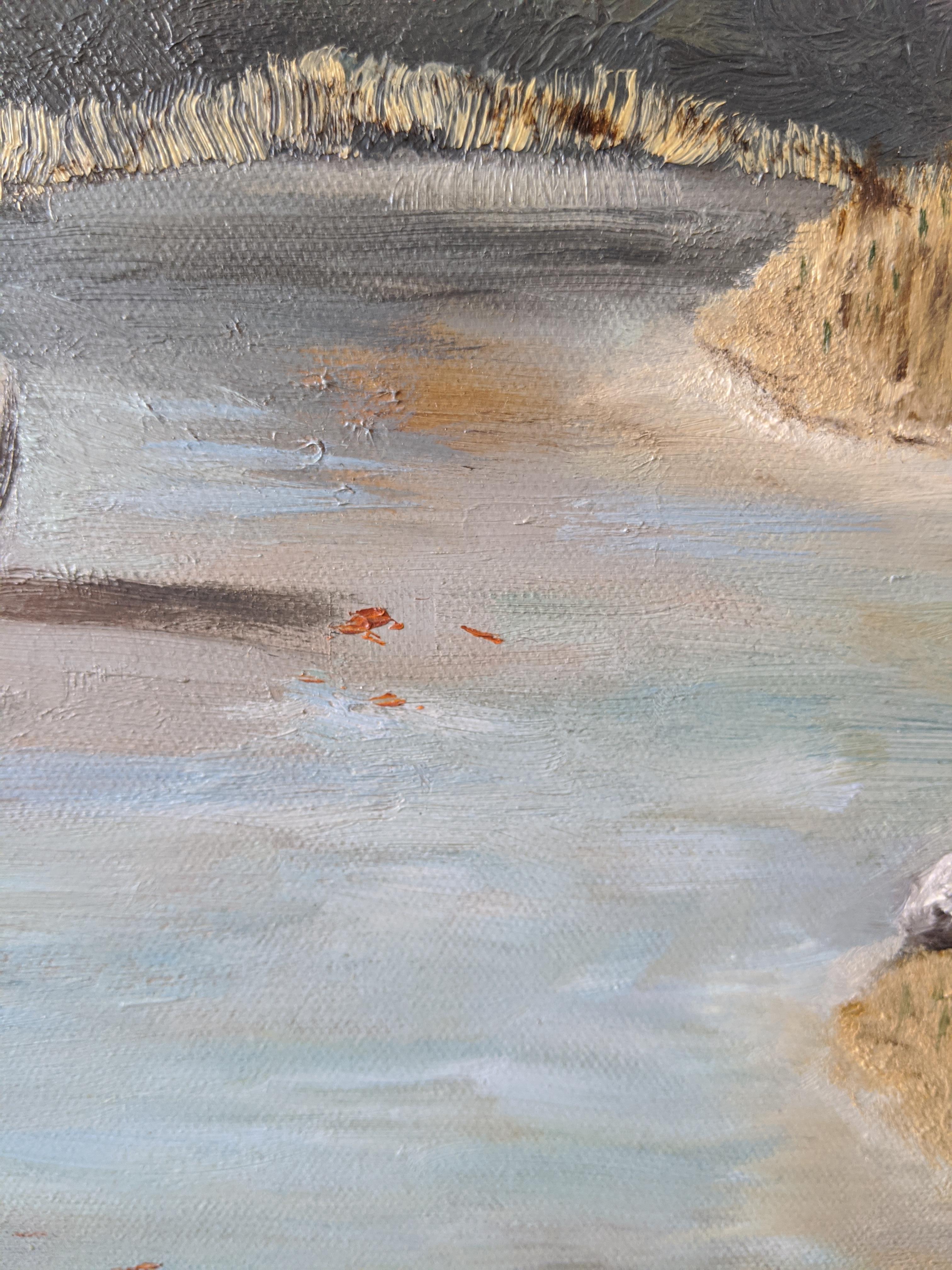 Oil on Canvas Landscape --- Cibolo Creek For Sale 4