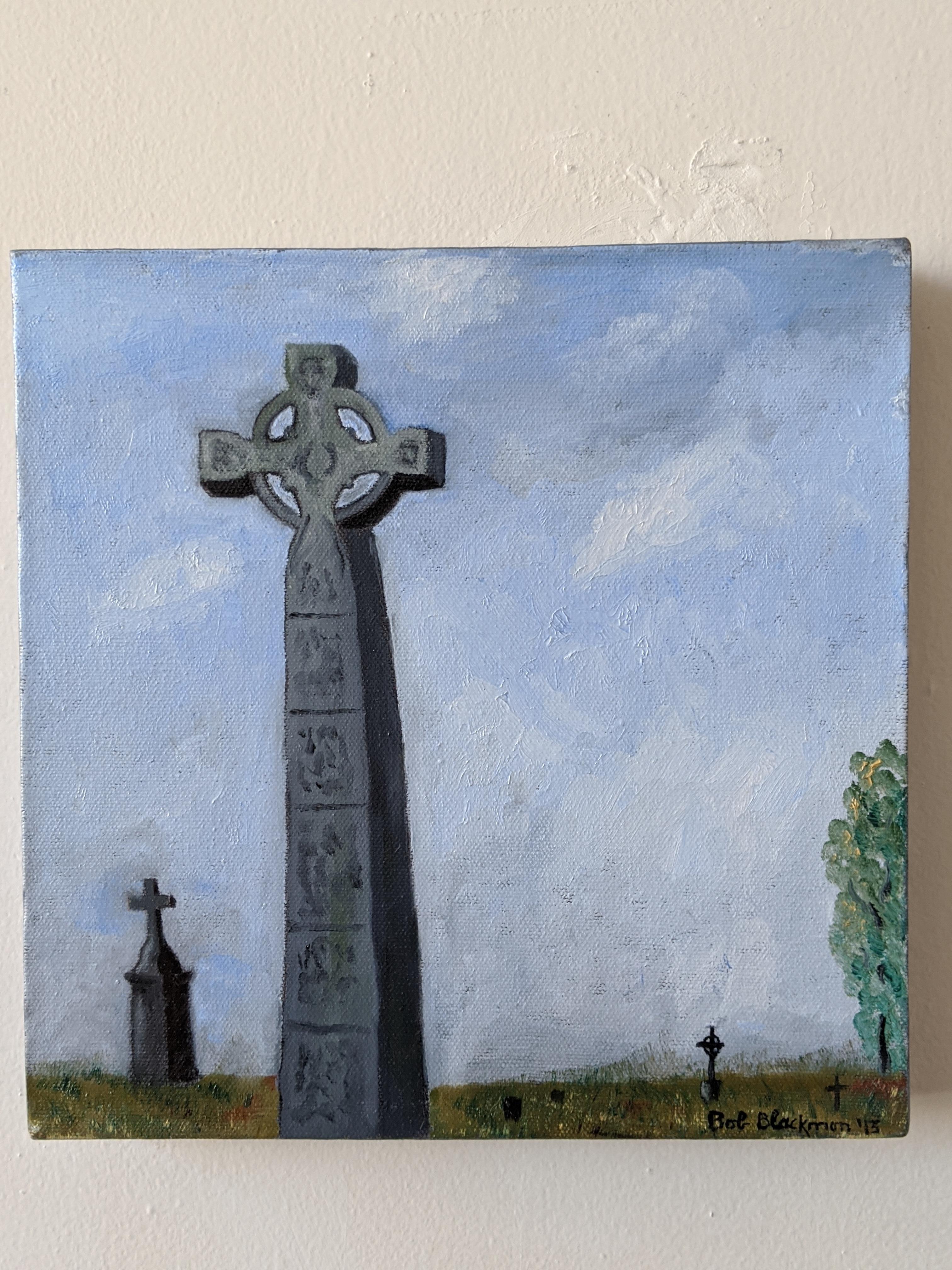 Olio su tela - Clonmacnoise - Painting Contemporaneo di Bob Blackmon