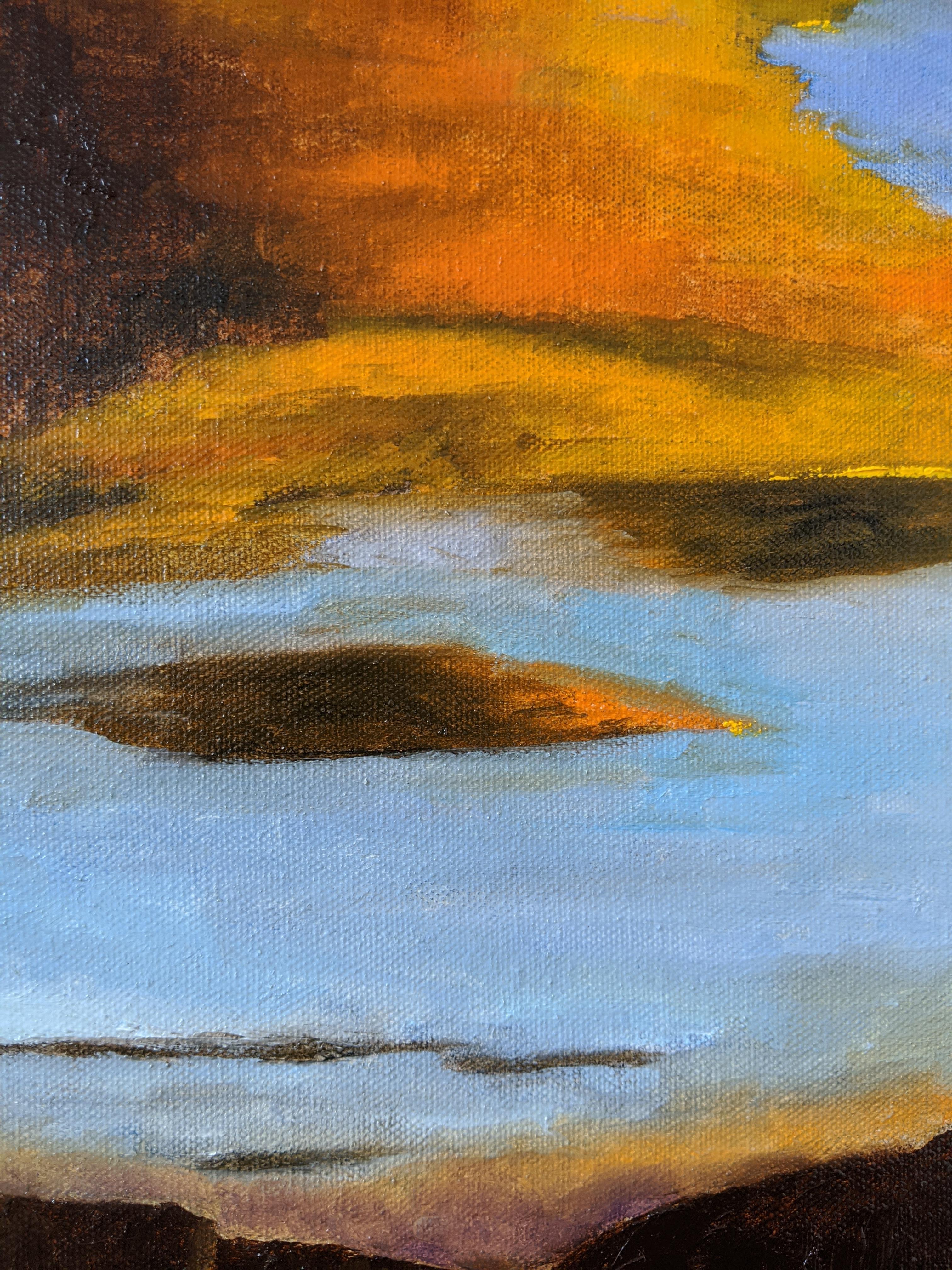 Óleo sobre lienzo - Atardecer en Sedona -- Después de una tormenta en venta 6