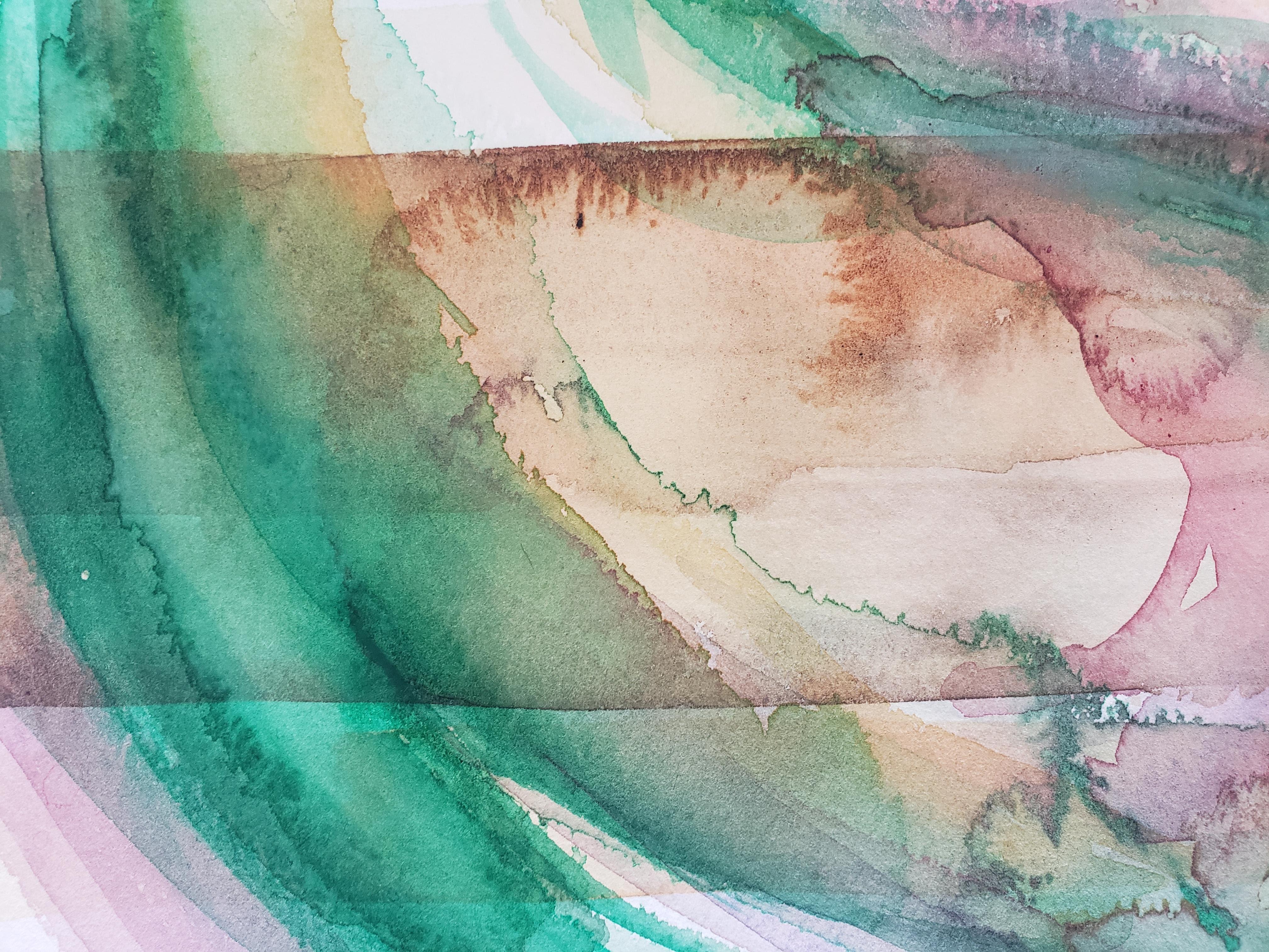 Mixed Media -- Untitled 2, Watercolor Series - Abstract Mixed Media Art by Grace Tatara