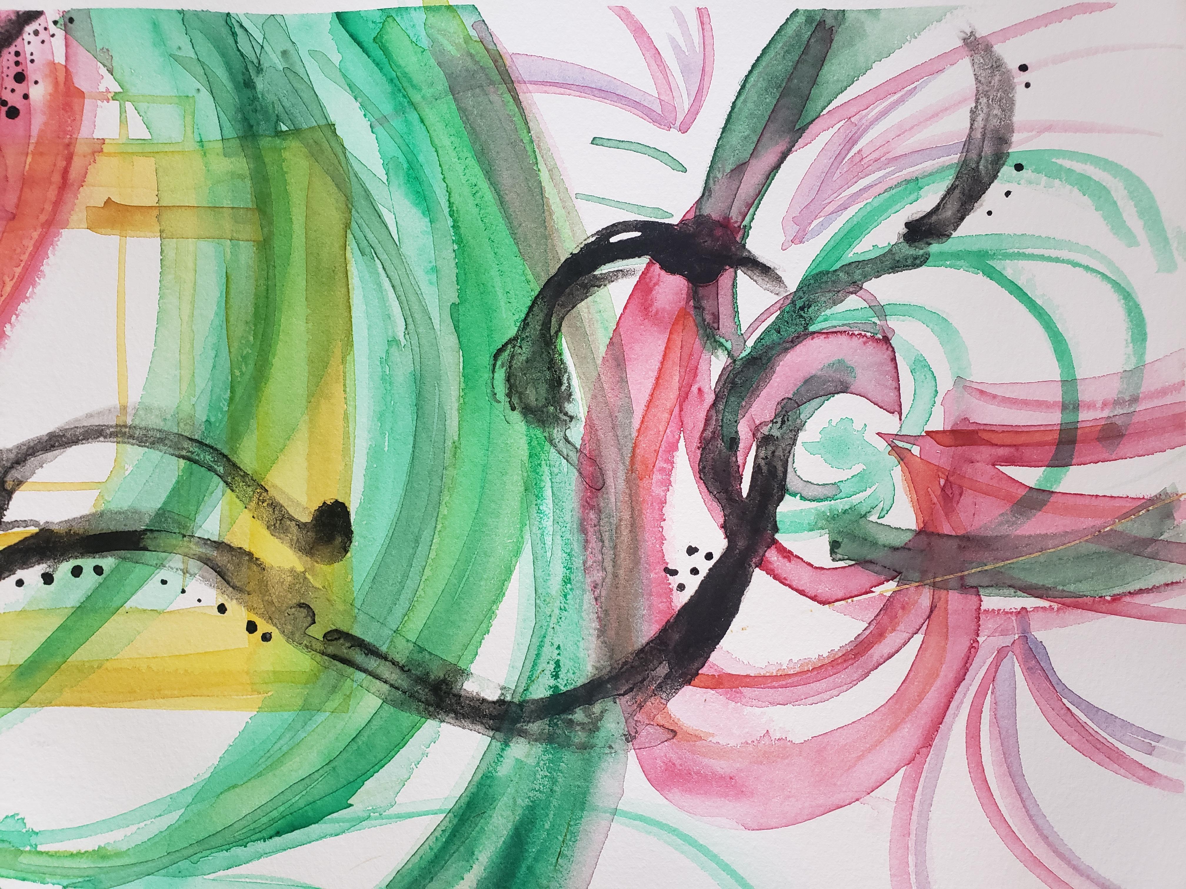 Mixed Media -- Untitled 3, Watercolor Series For Sale 3