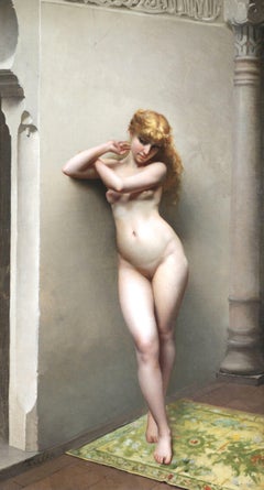 Die Lieblingsfigur – 19. Jahrhundert:: Öl:: nackte weibliche Figur im Innenraum von Luis Falero