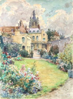 Antique Douai - Maison de l'oncle Dincq - au square St Pierre - Landscape by Henri Duhem