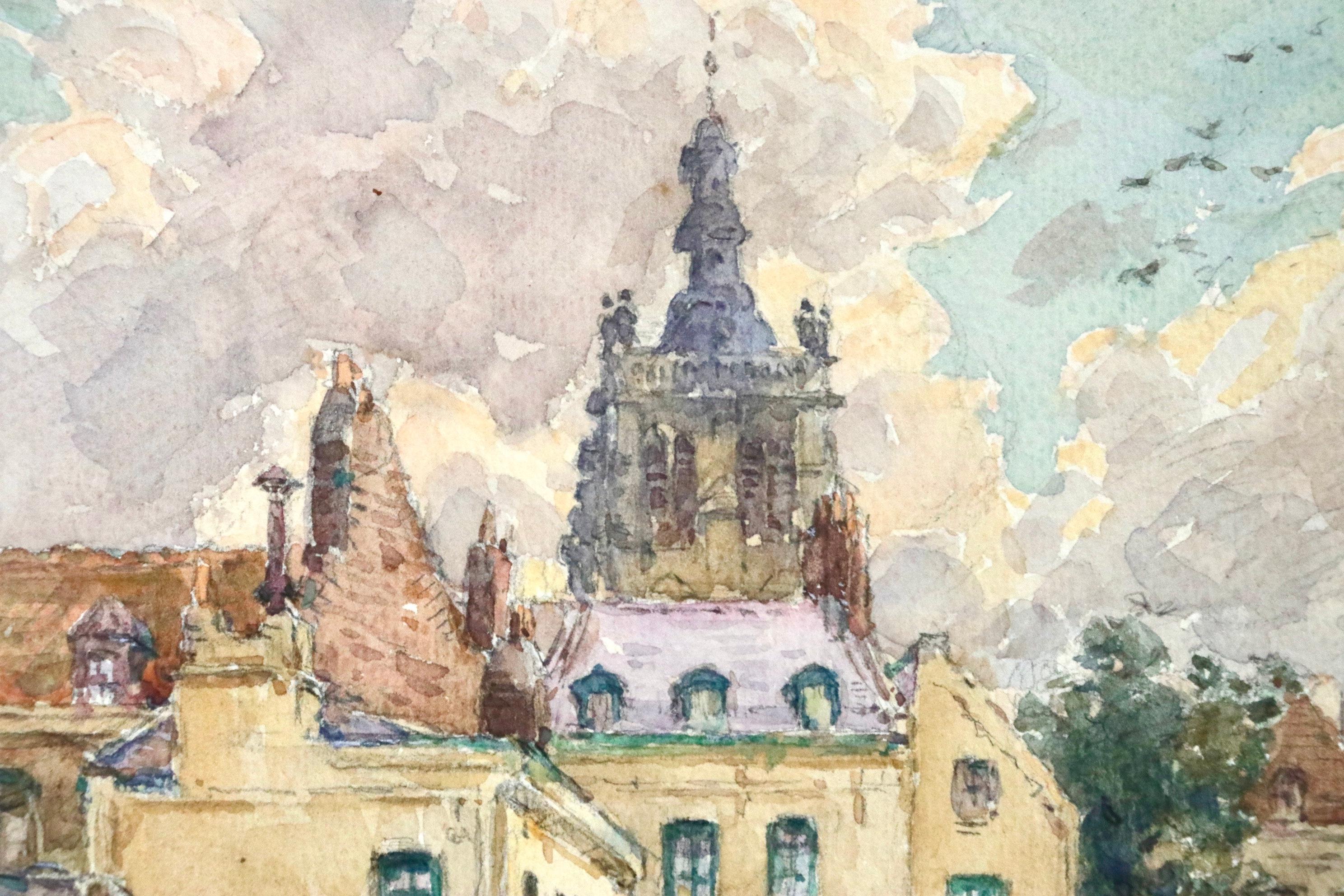 Douai - Maison de l'oncle Dincq - au square St Pierre - Landscape by Henri Duhem 7