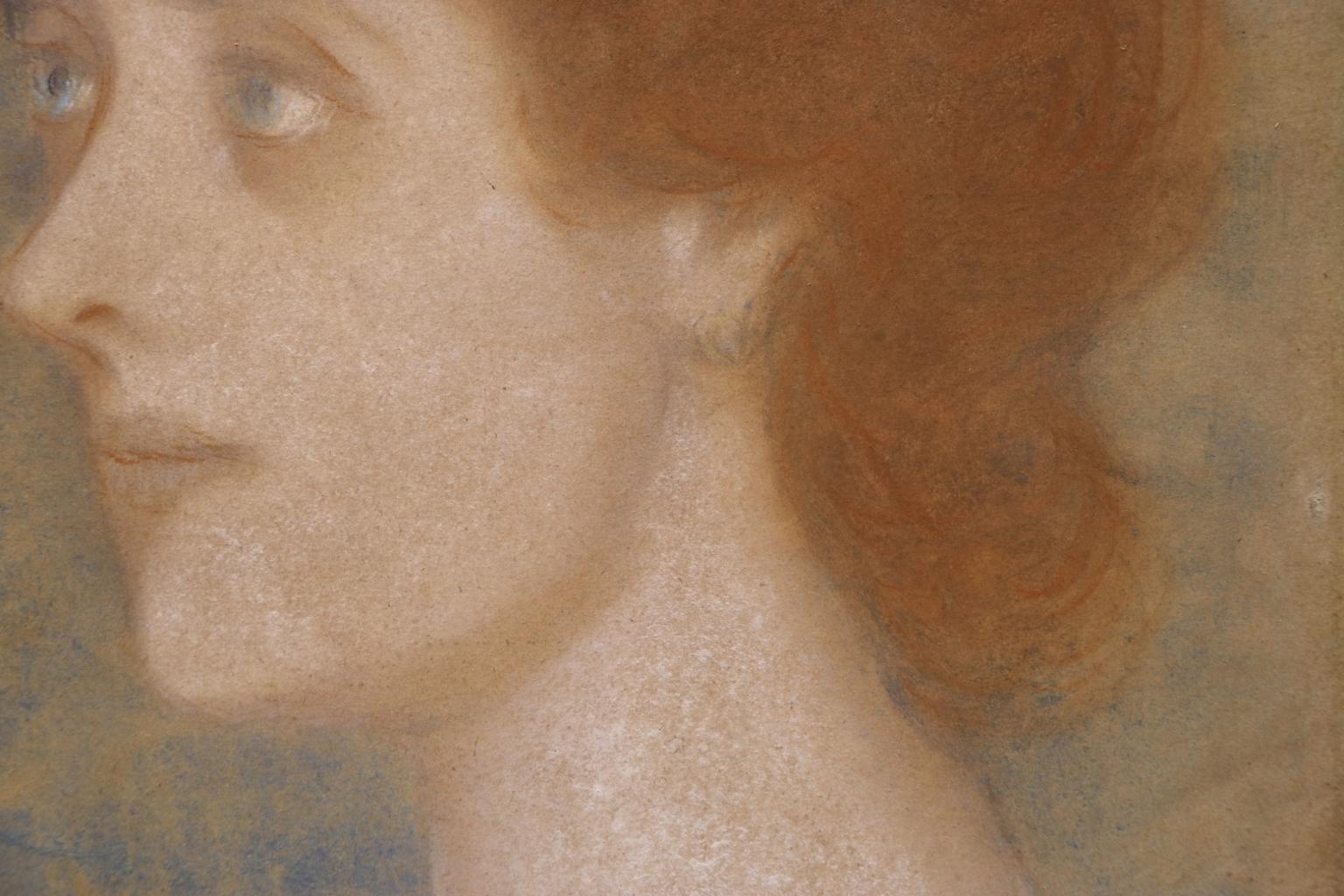 Portrait of Zorka Banyai - Impressionist Pastel of Woman by Jozsef Rippl-Ronai 2