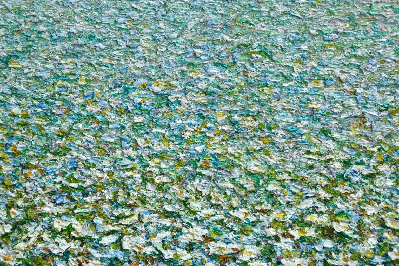 Champ de Fleurs - Impressionist Oil, Trees & Flowers in Landscape by B O Malone 5