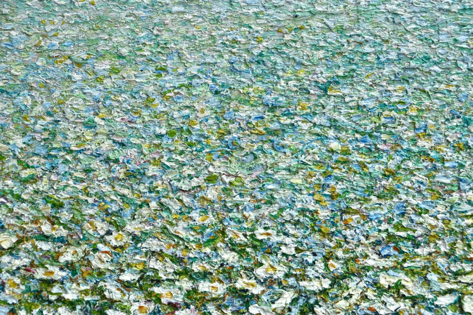Champ de Fleurs - Impressionist Oil, Trees & Flowers in Landscape by B O Malone 6