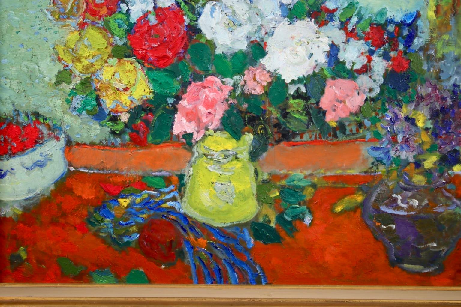 Bouquet de Roses - Post Impressionist Oil, Still Life Flowers by Jean Fusaro 2